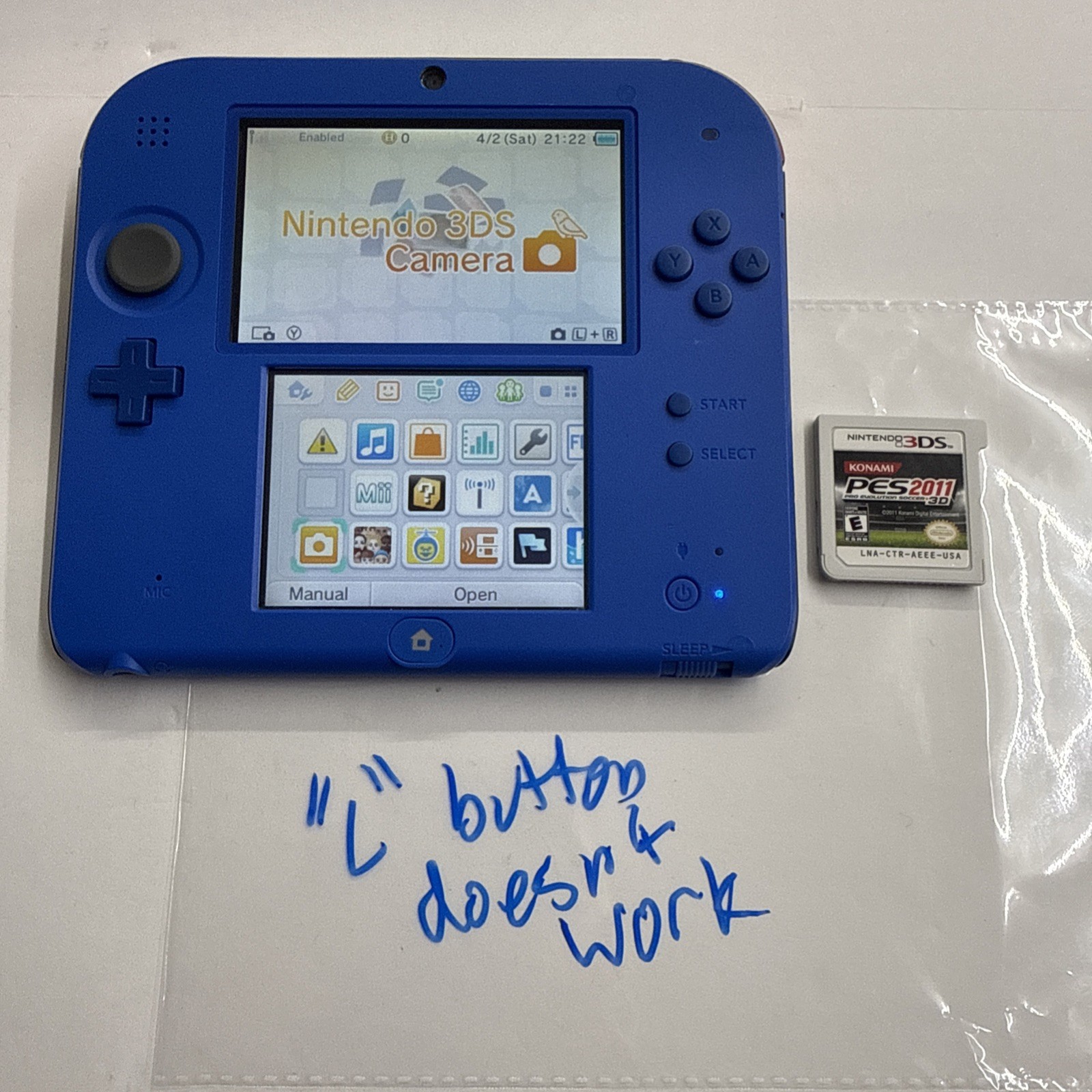 3ds – Blue Red Console Nintendo 2ds Handheld Video Game Console L Button Issues