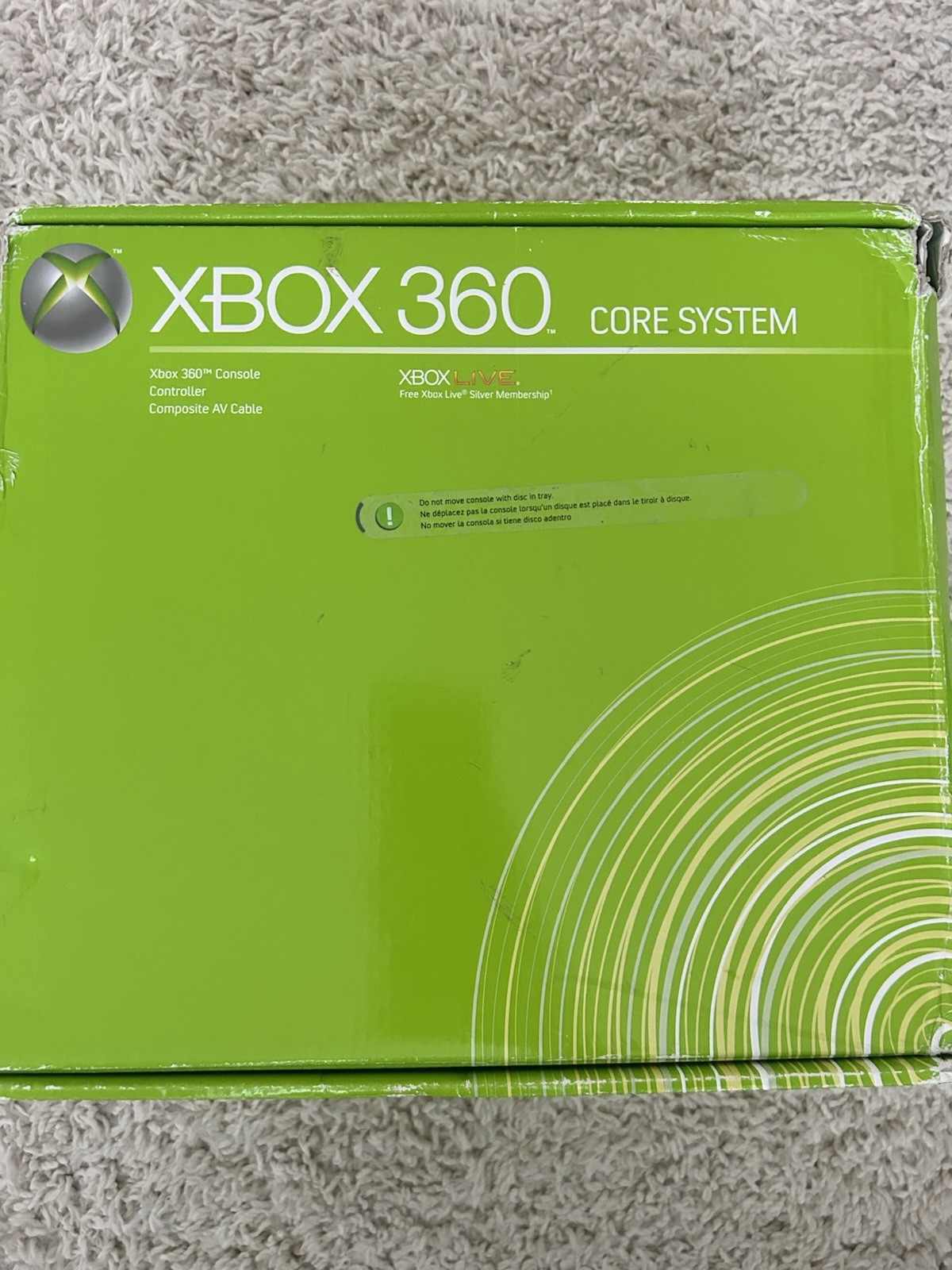 Xbox 360 Core System Launch Box ONLY With Sealed Manuals RARE