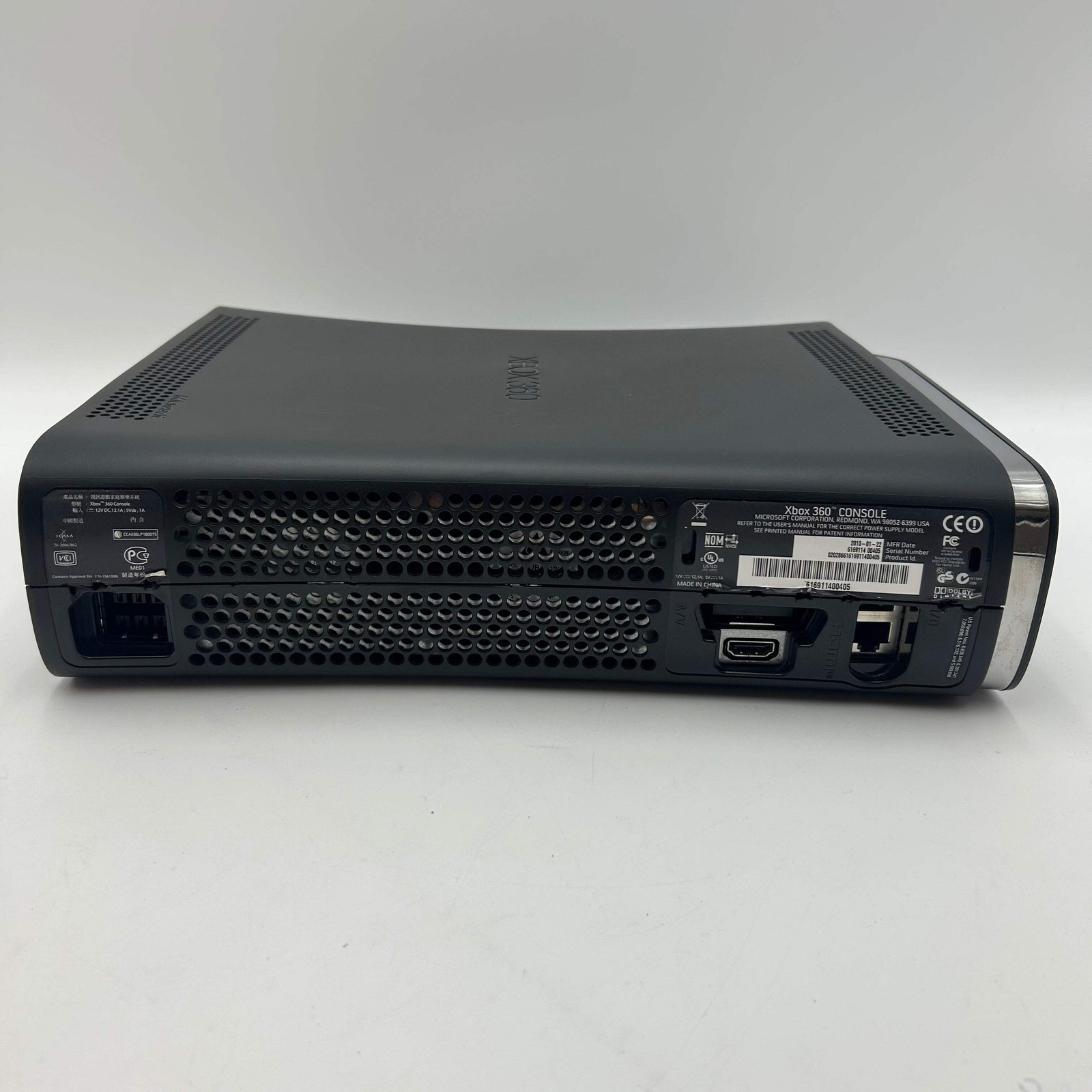 Microsoft Xbox 360 Pro 2005 Console Black 120GB w/ 2 Controllers & Cables *READ*
