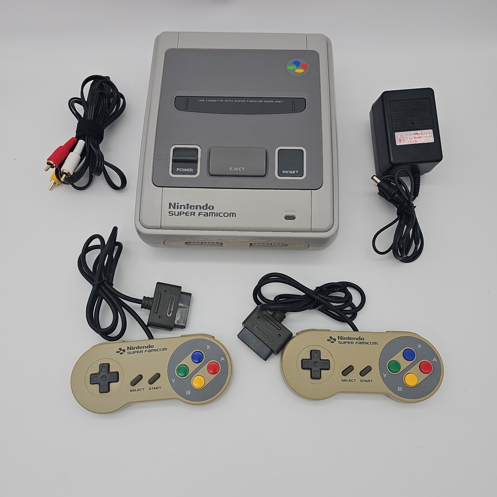 Nintendo Super Famicom Console SHVC-001 Japan SNES Bundle TESTED U.S Seller