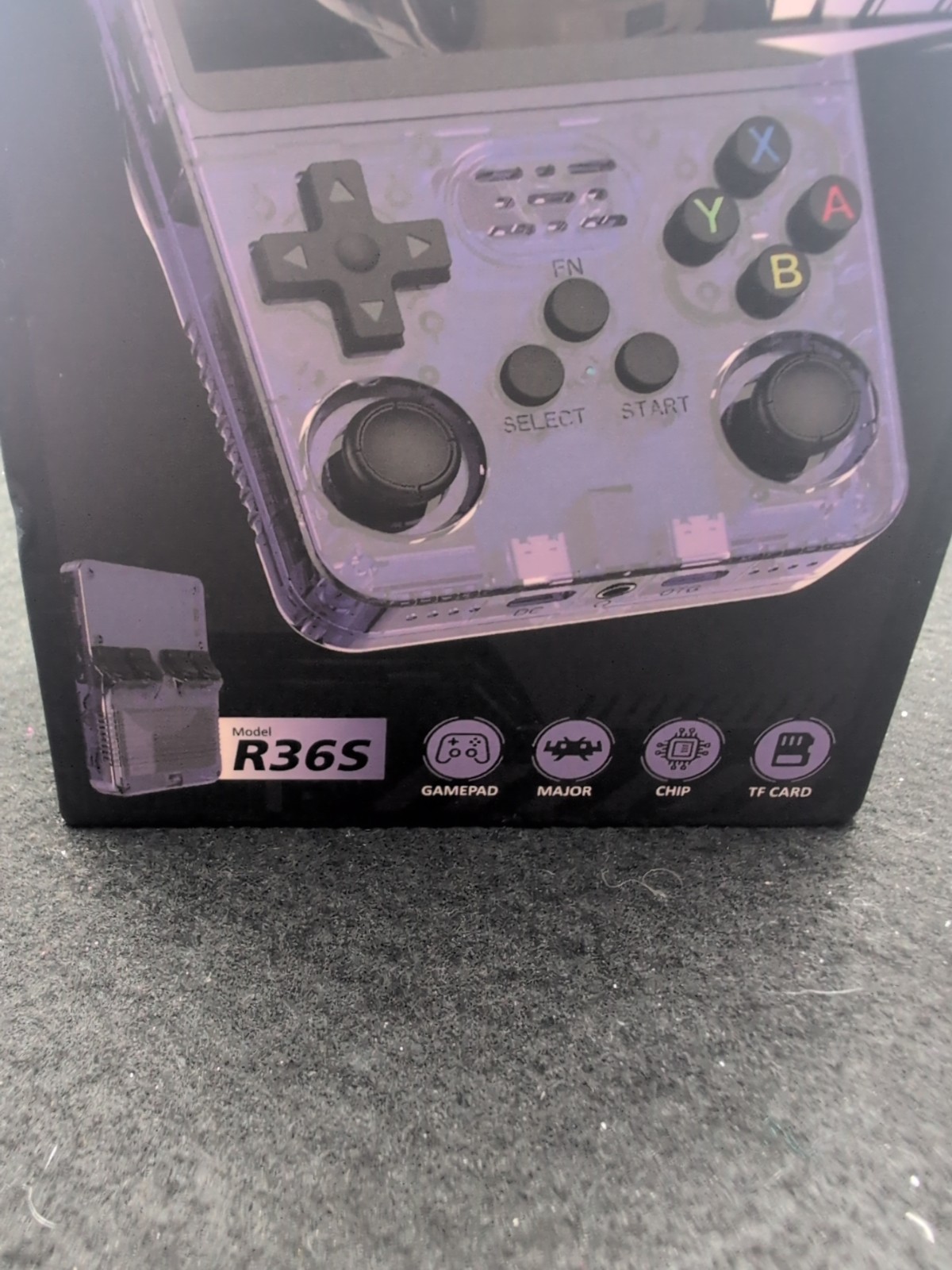 R36S Retro Handheld Game Console – 64GB – Blue – 10K+ Games – New in Box Purple