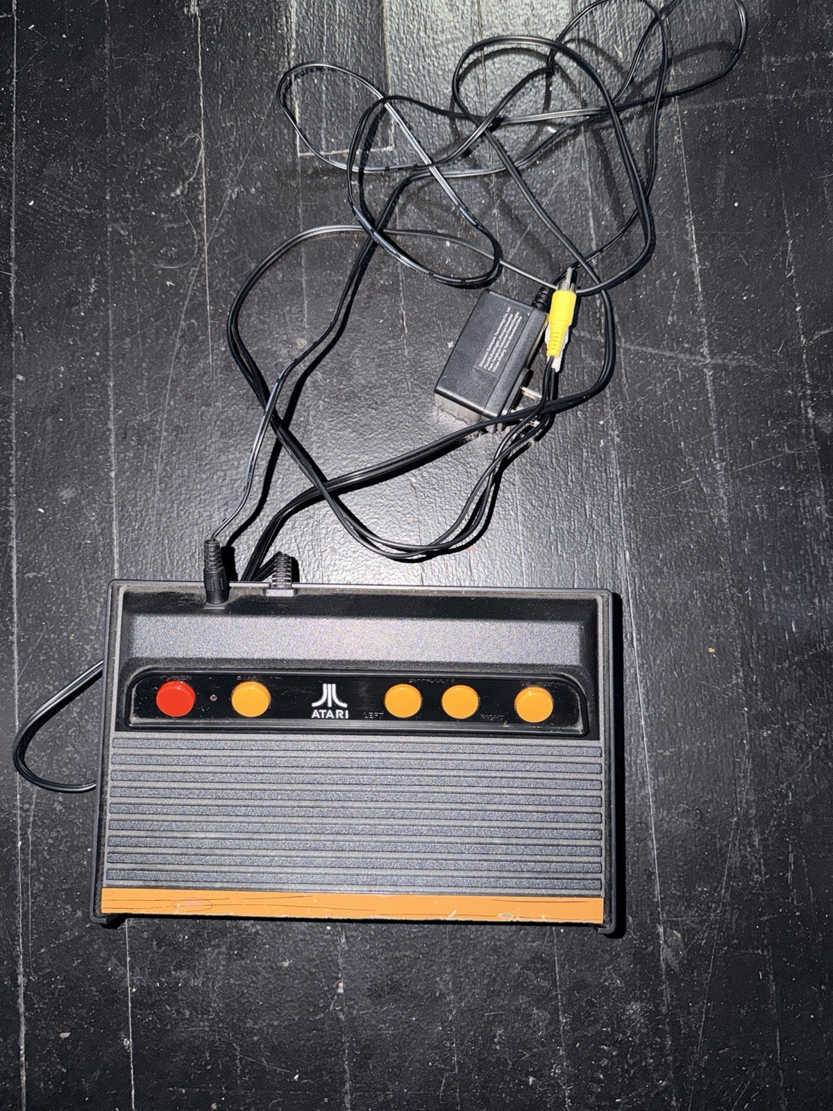 Atari Flashback Home Console Composite RCA AV Cable Power Adapter Black Orange