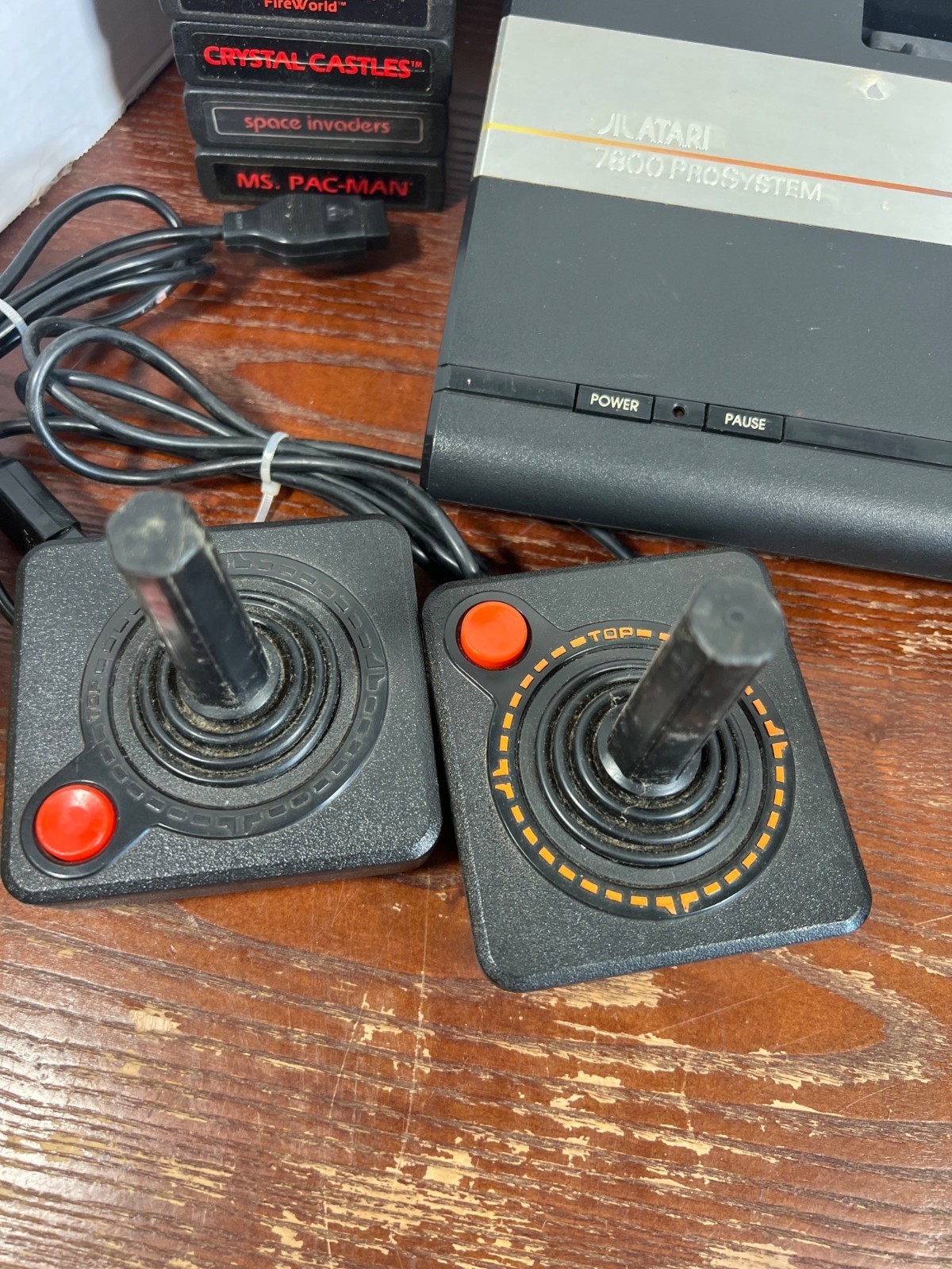 Atari 7800 ProSystem Console With Joysticks Paddle Controllers & 26 Game Cartrid