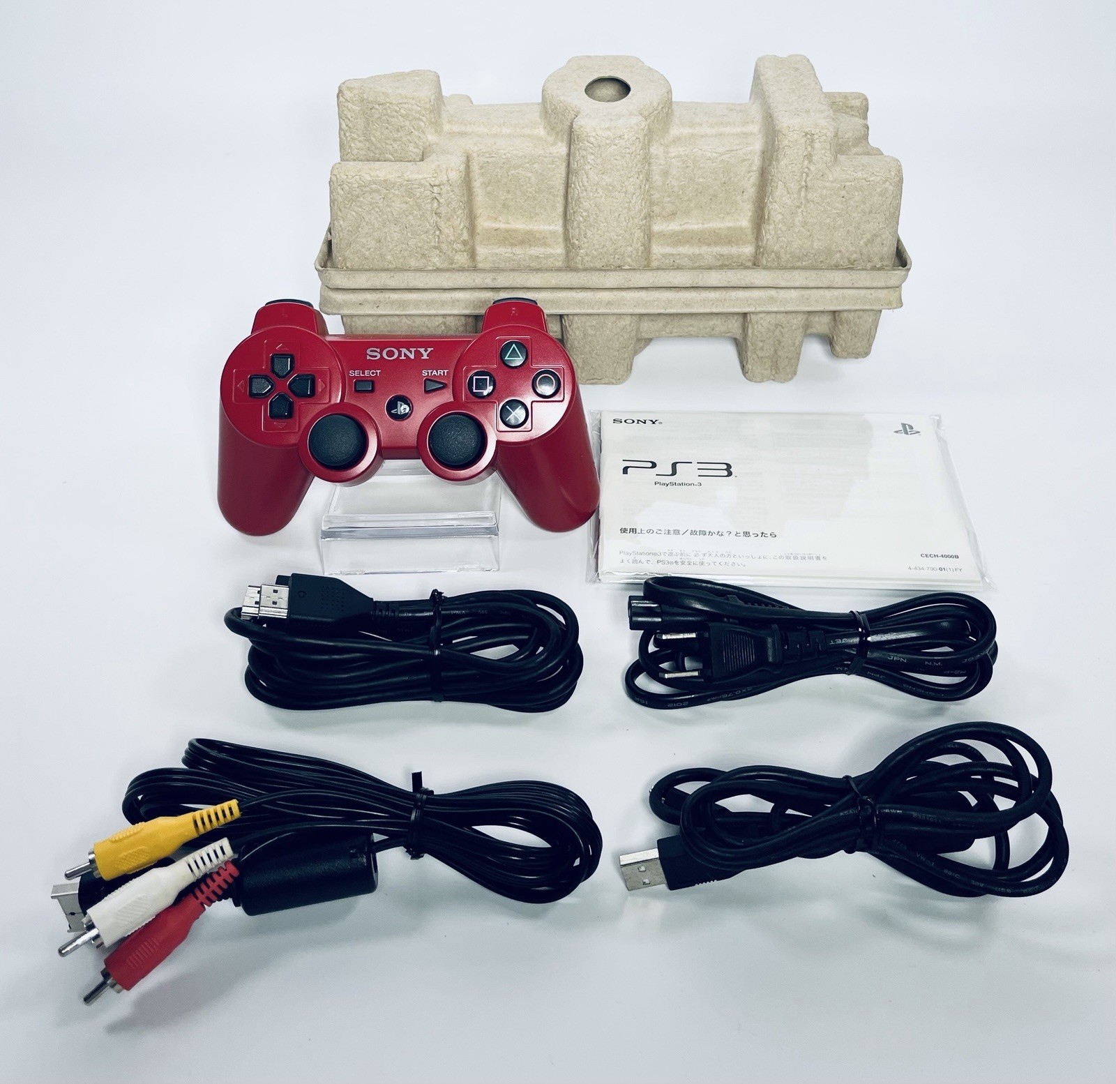 🔥RARE Sony PS3 CECH-4000B 250GB ❤️ Garnet Red 🎮 1 Controller Super Slim Tested