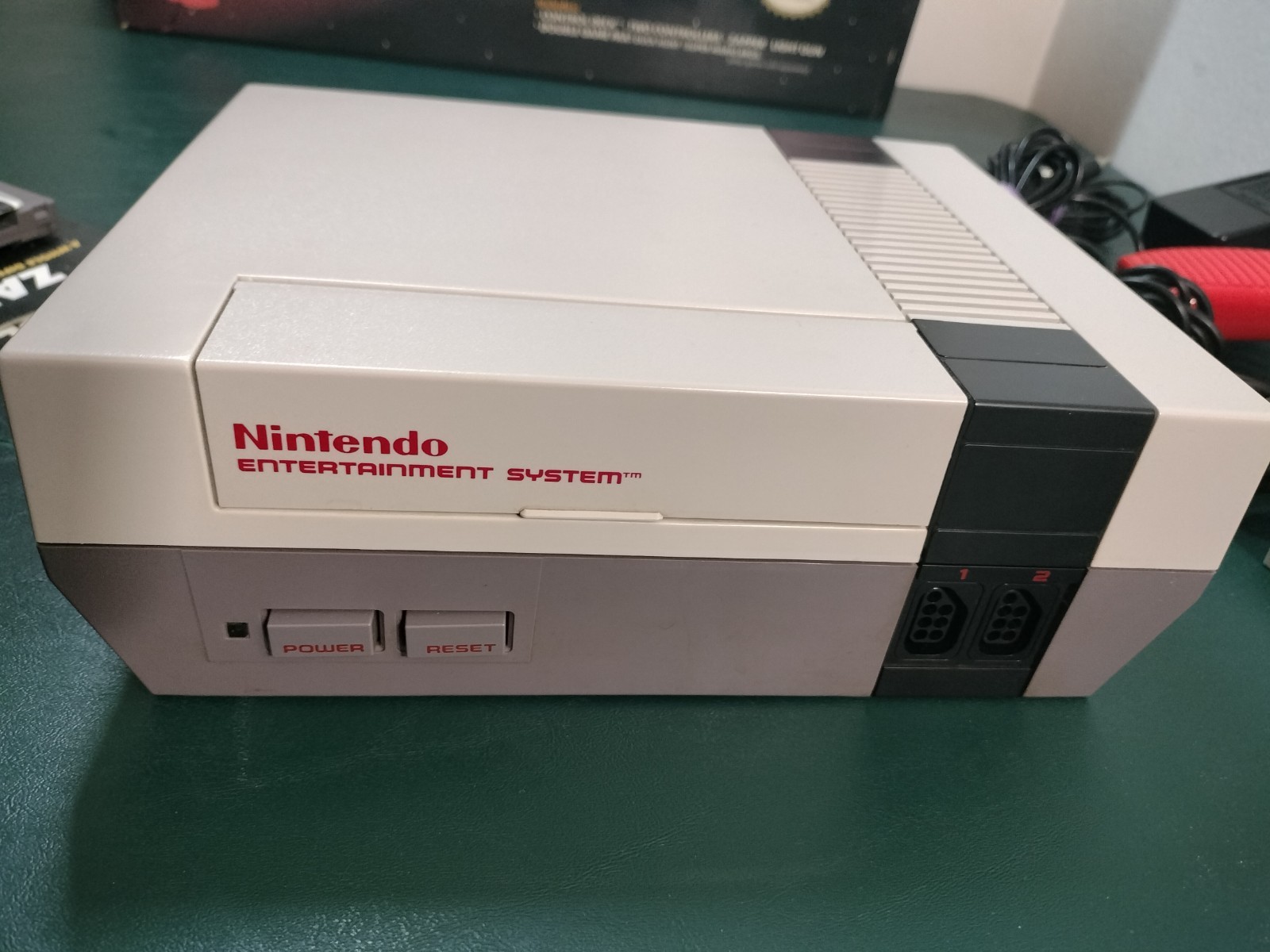 Nintendo NES Action Set Console Complete In Box NES-001 CIB Tested 1985 Orange