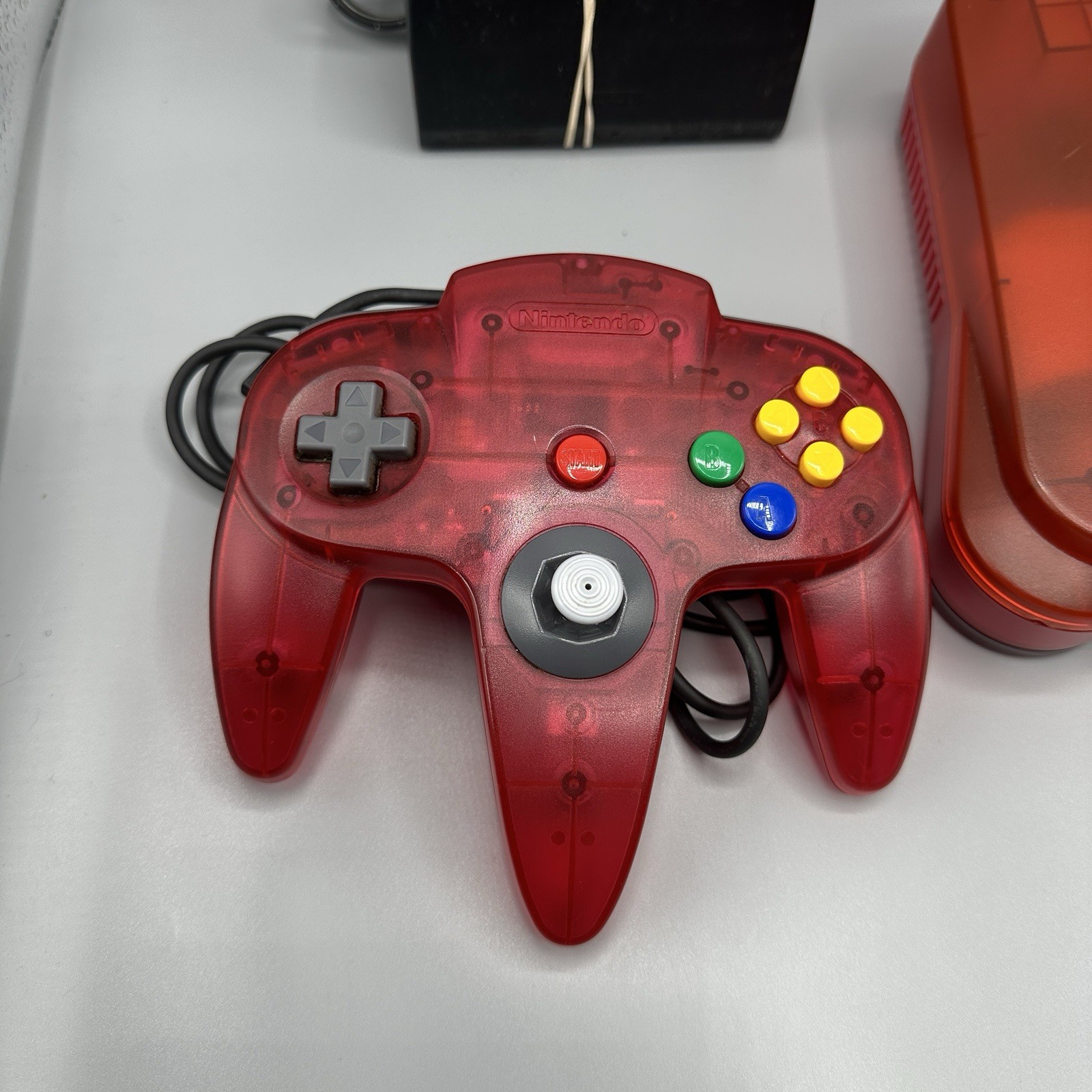 N64 Watermelon Red Funtastic Console Tested Working USA W CONTROLLER
