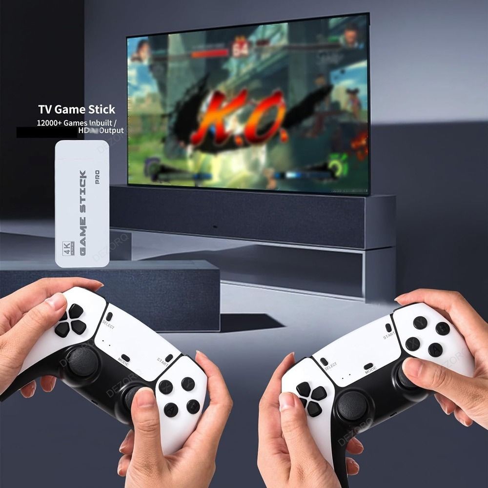 M15 Retro Game Stick 4K HDMI Console Wireless Controllers Built-in Games