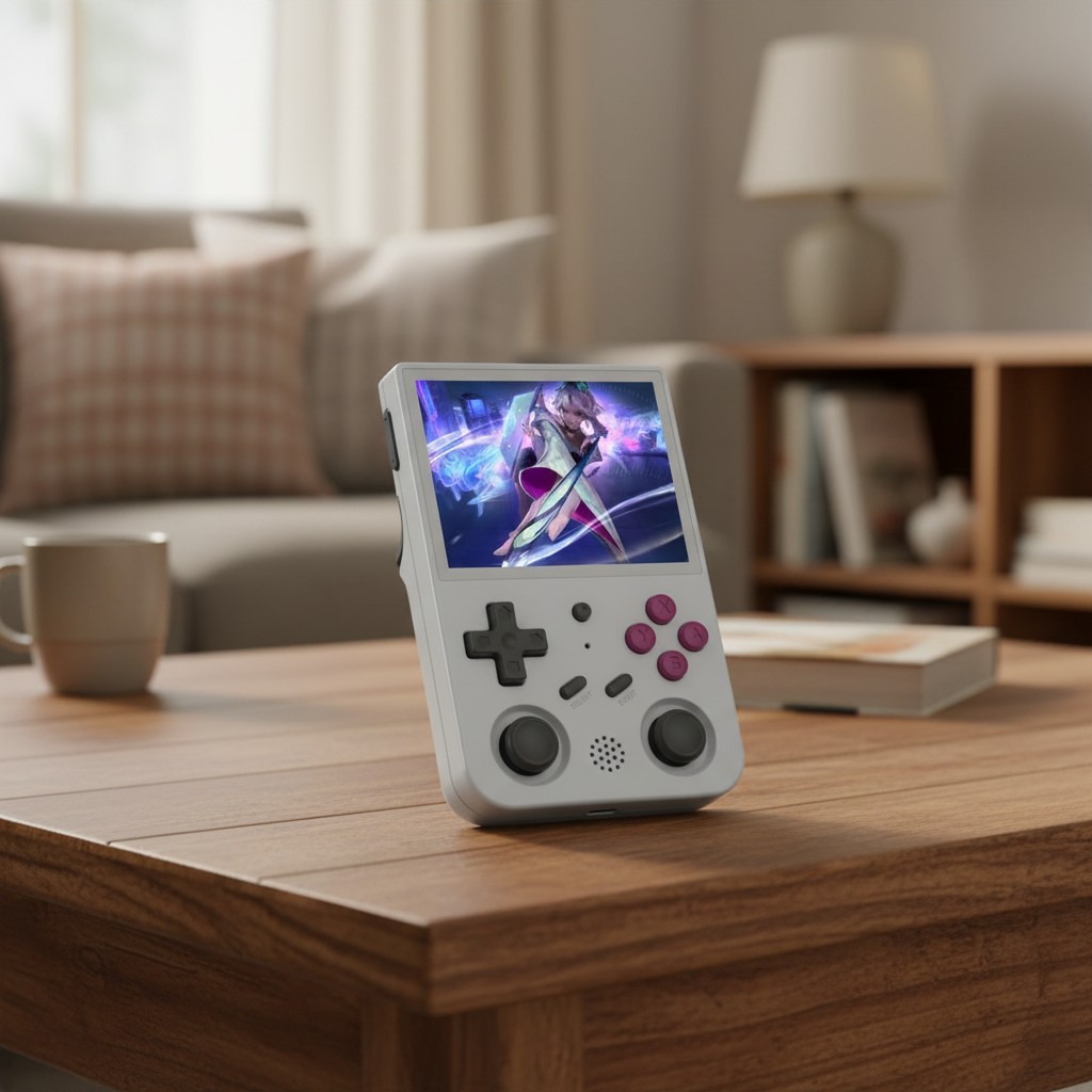 Portable RG353VS Game Player – 3.5″ IPS Screen, 64GB Retro Gaming Experience