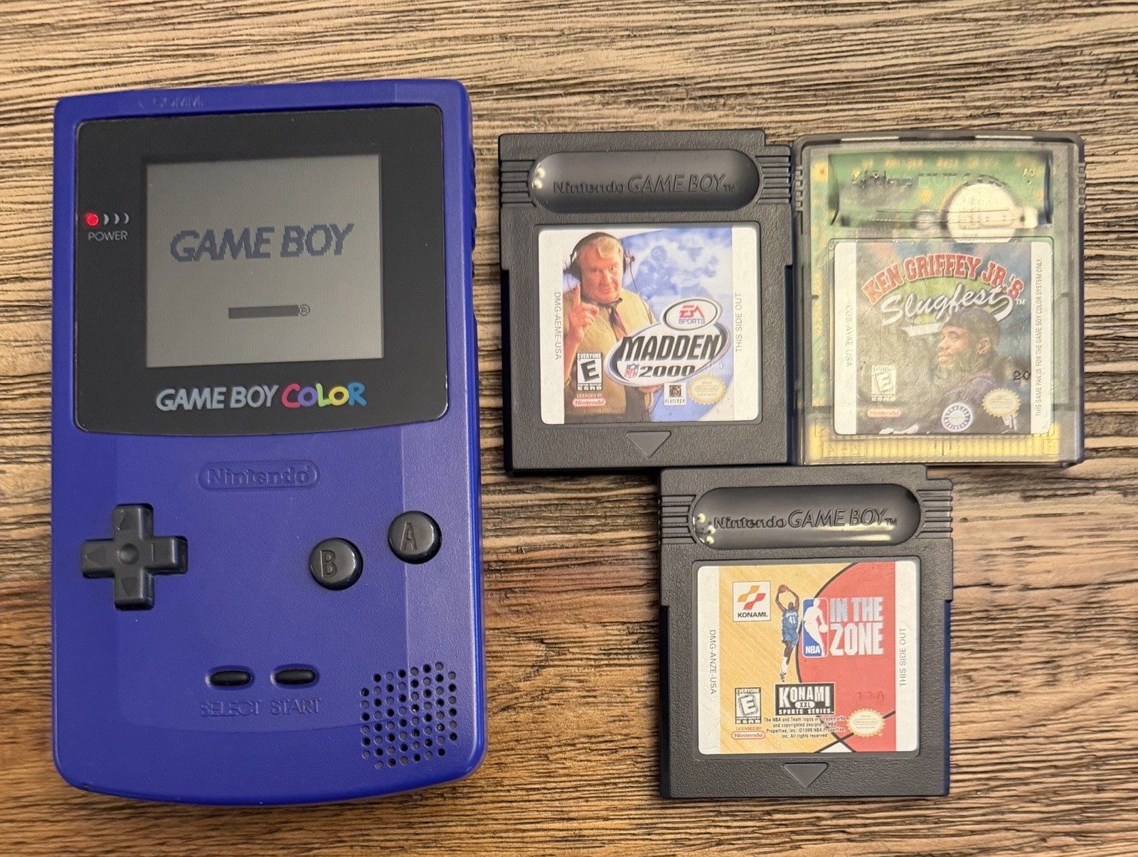 Nintendo Game Boy Color CGB-001 Grape Purple Console Bundle w/ 3 Games – TESTED