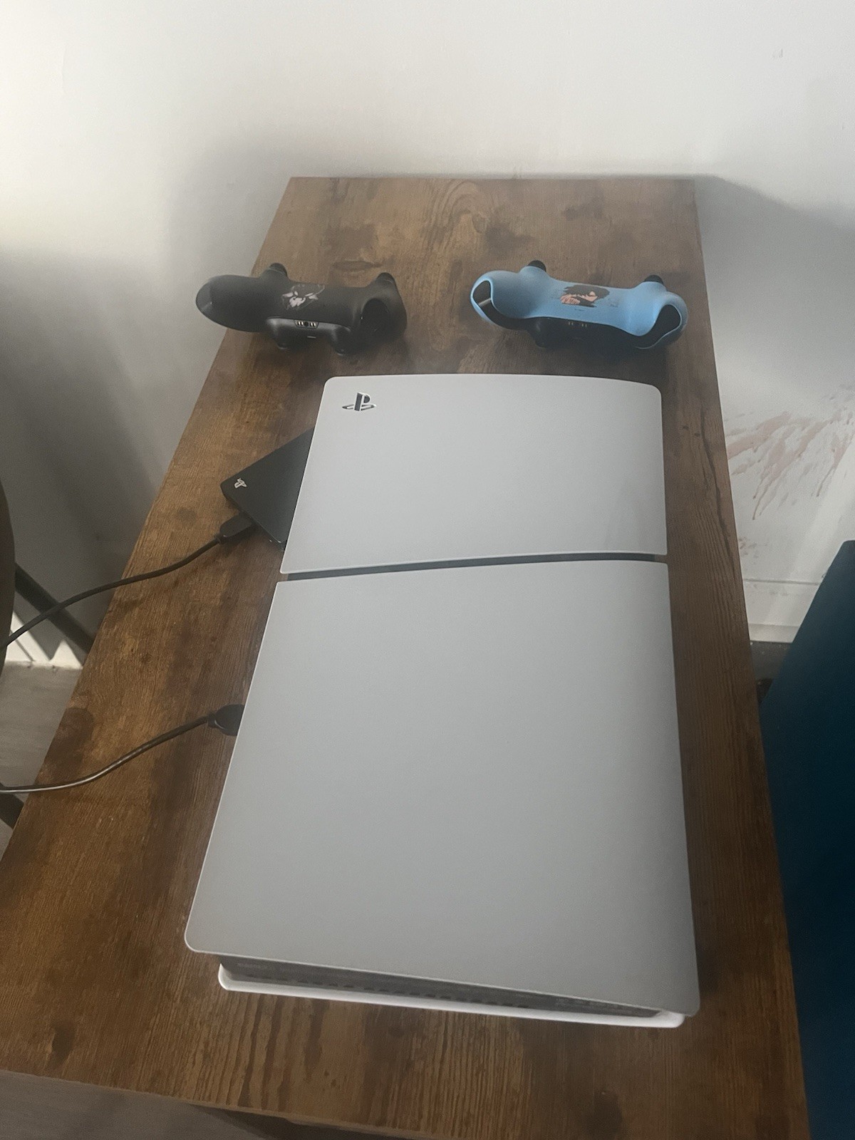 Sony PlayStation 5 White Console with Controllers and 2tb extended hard drive