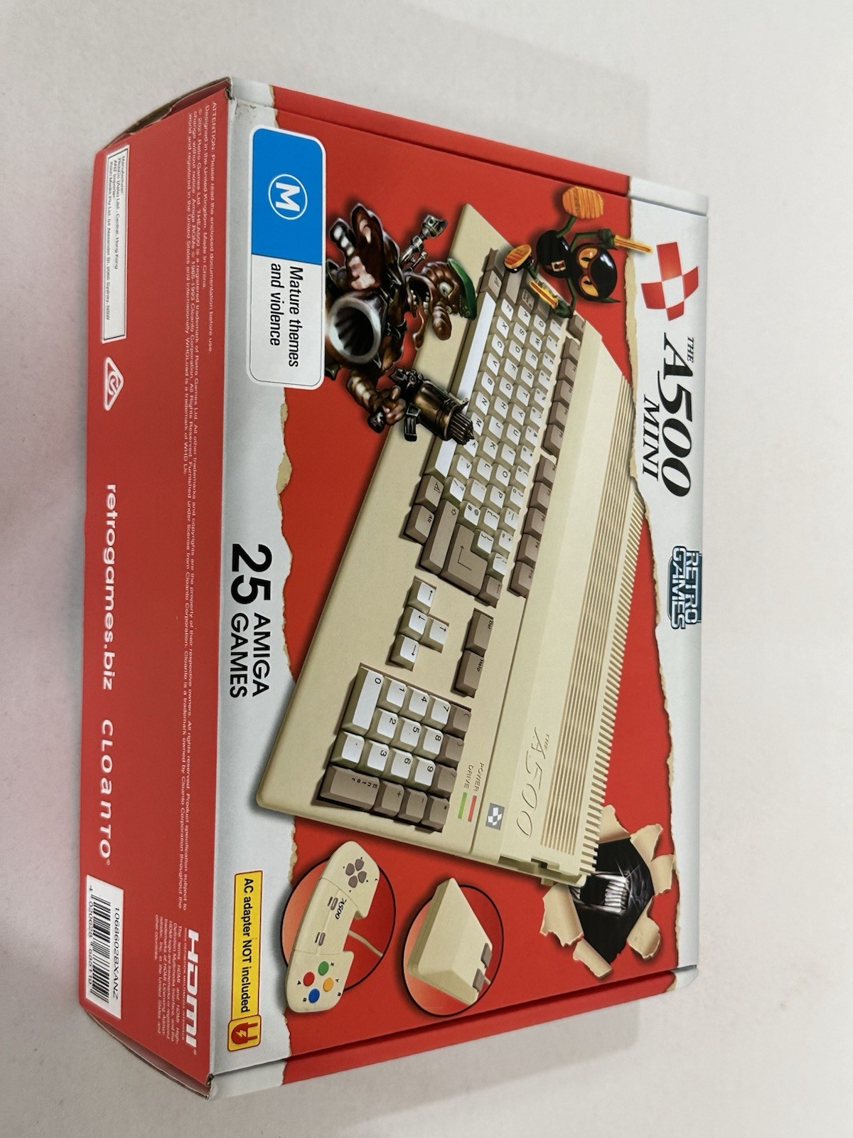AMIGA A500 MINI CONSOLE COMPLETE NIB COMODORE PRE LOADED GAMES USB HDMI
