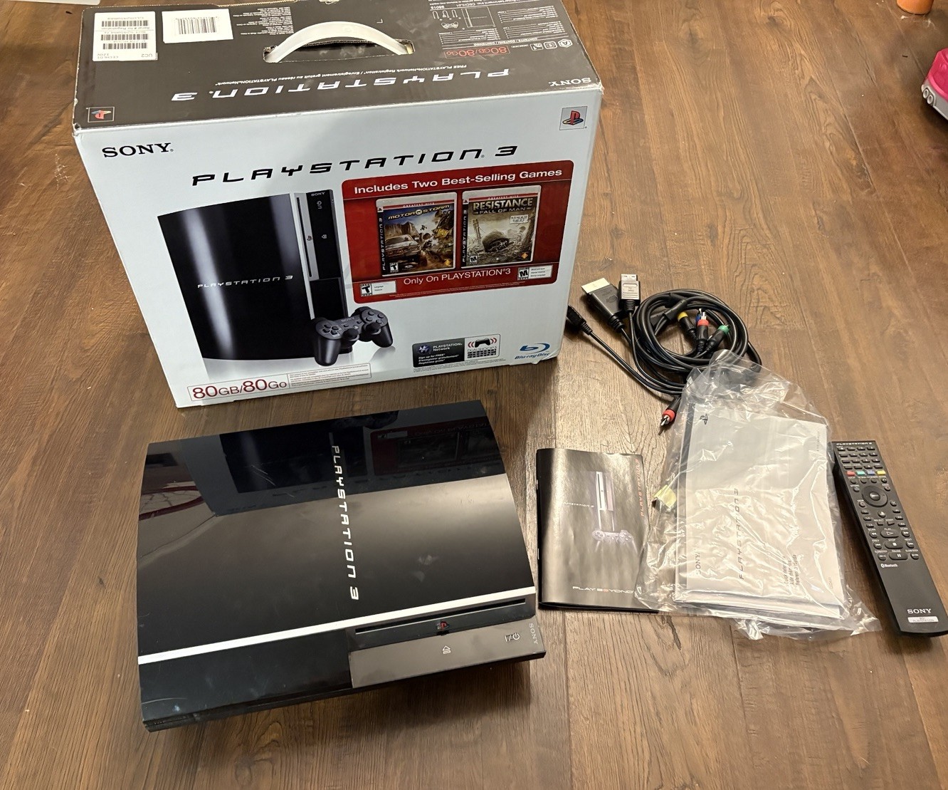 Sony Playstation PS3 Fat CECHL01 80GB FOR PARTS W/BOX MANUAL INSERTS