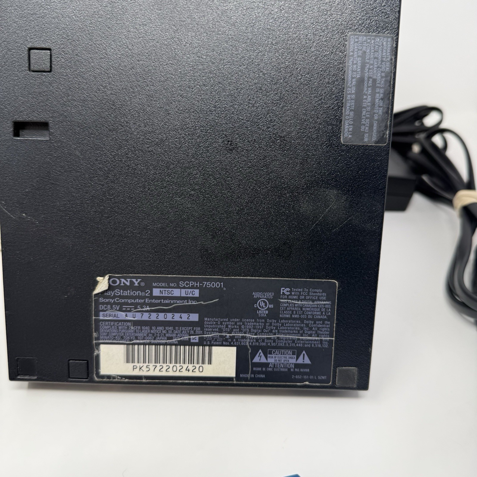 Sony PlayStation 2 PS2 Slim Console (SCPH-75001) with box – NO MANUAL