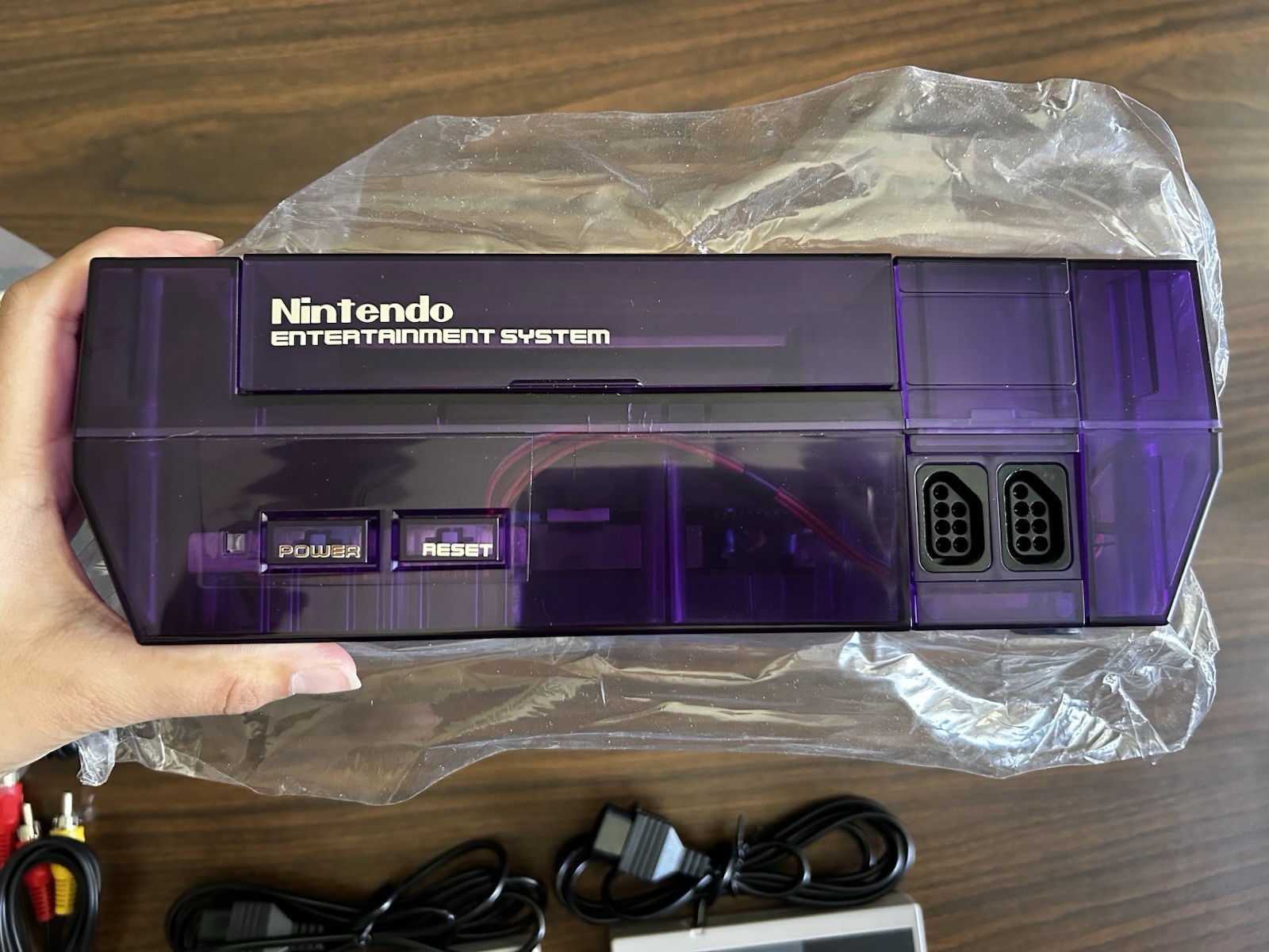 Clear purple Nintendo Entertainment System NES Console- pick your bundle