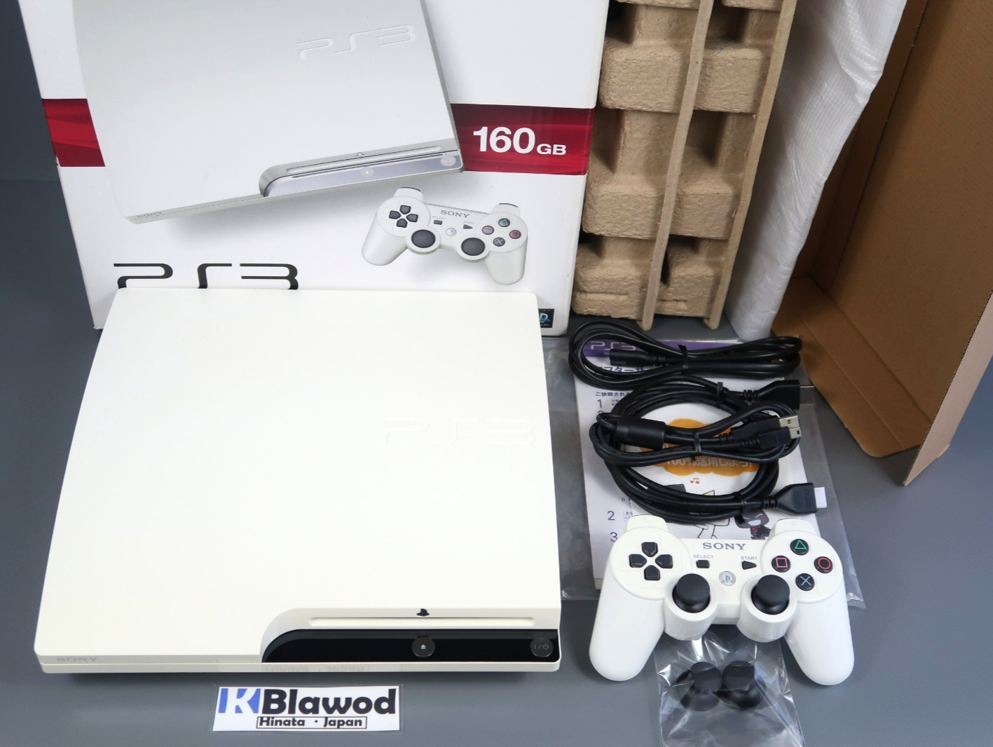 SONY PlayStation 3 PS3 CECH-2500A White Console 160GB Box Very Good Japan F/S