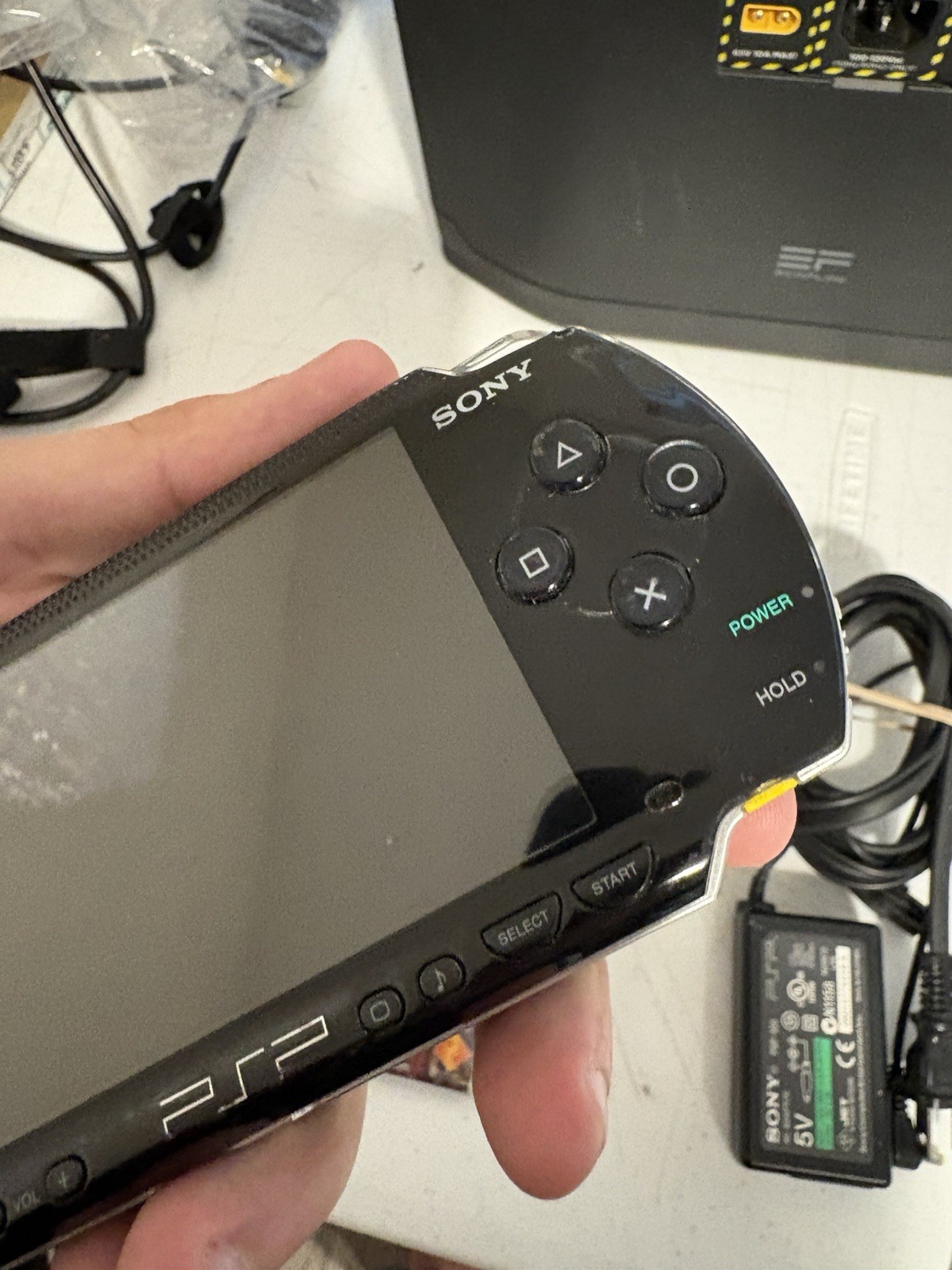 Sony PSP-1000 32MB Handheld Console in Piano Black *No Battery* God Of War