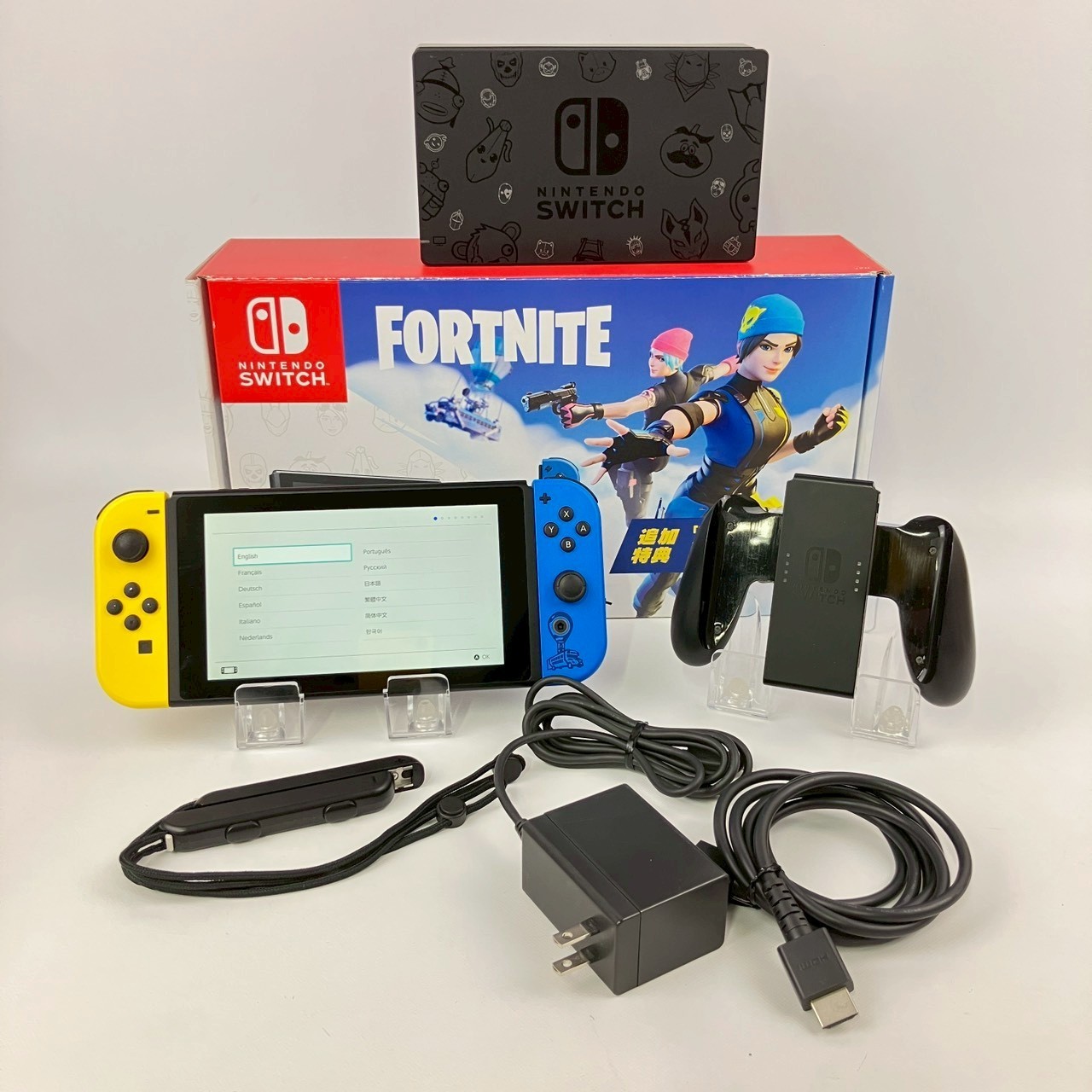 Nintendo Switch HAC-001(-01) Console Fortnite Wildcat Edition A Rank No Code 631
