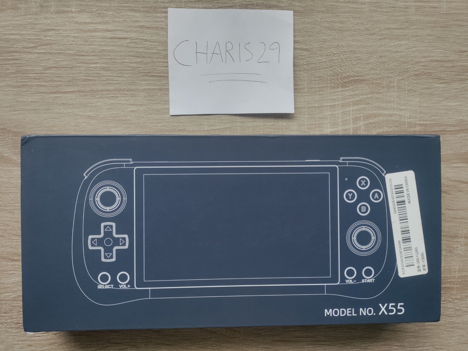 Powkiddy X55 Retro Gaming Handheld Console Only, Blue (No SD Cards)