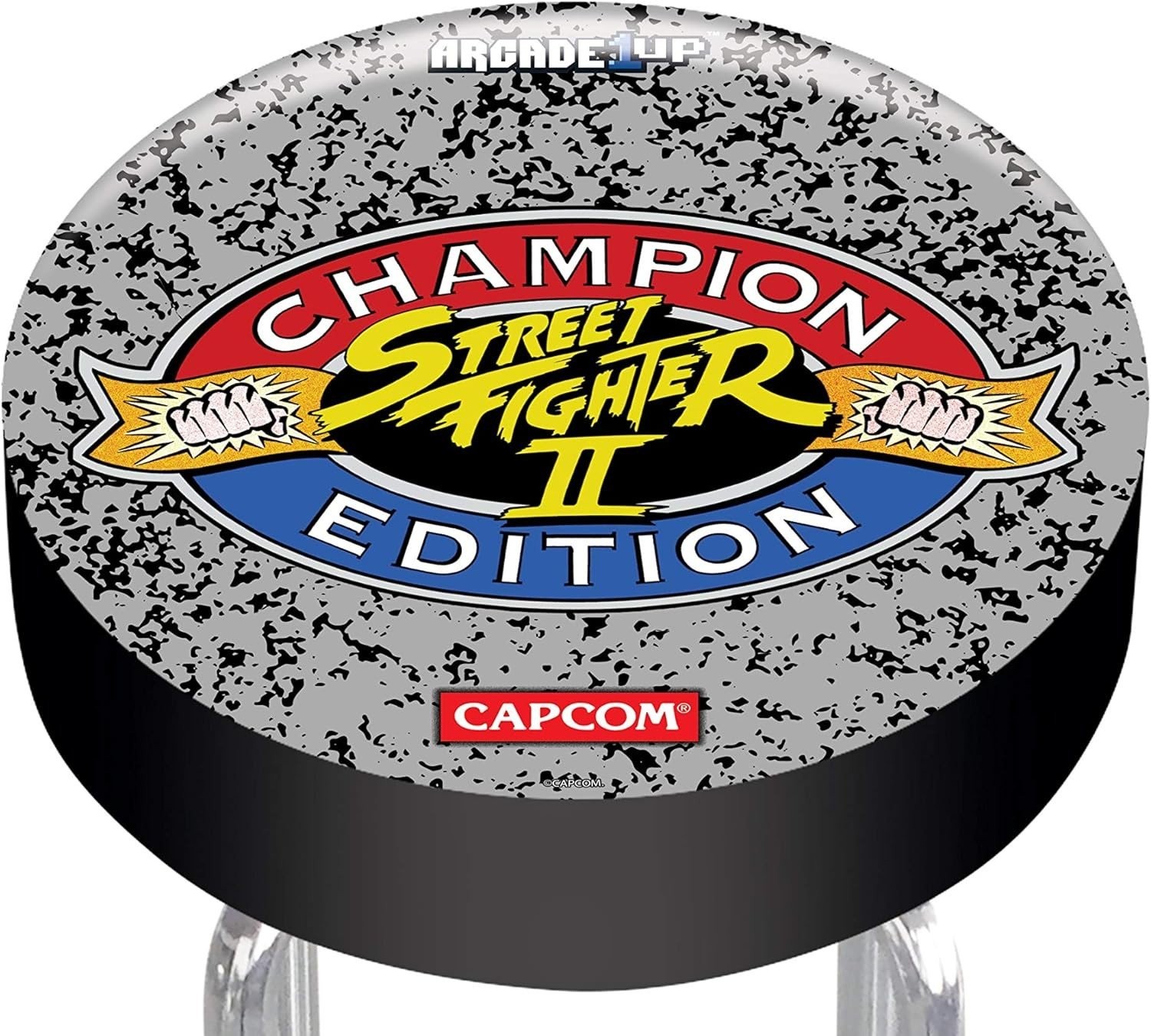 ARCADE1UP STREET FIGHTER II CHAMPIOAD EDITION ADJUSTABLE STOOL CHROME BRAND NEW