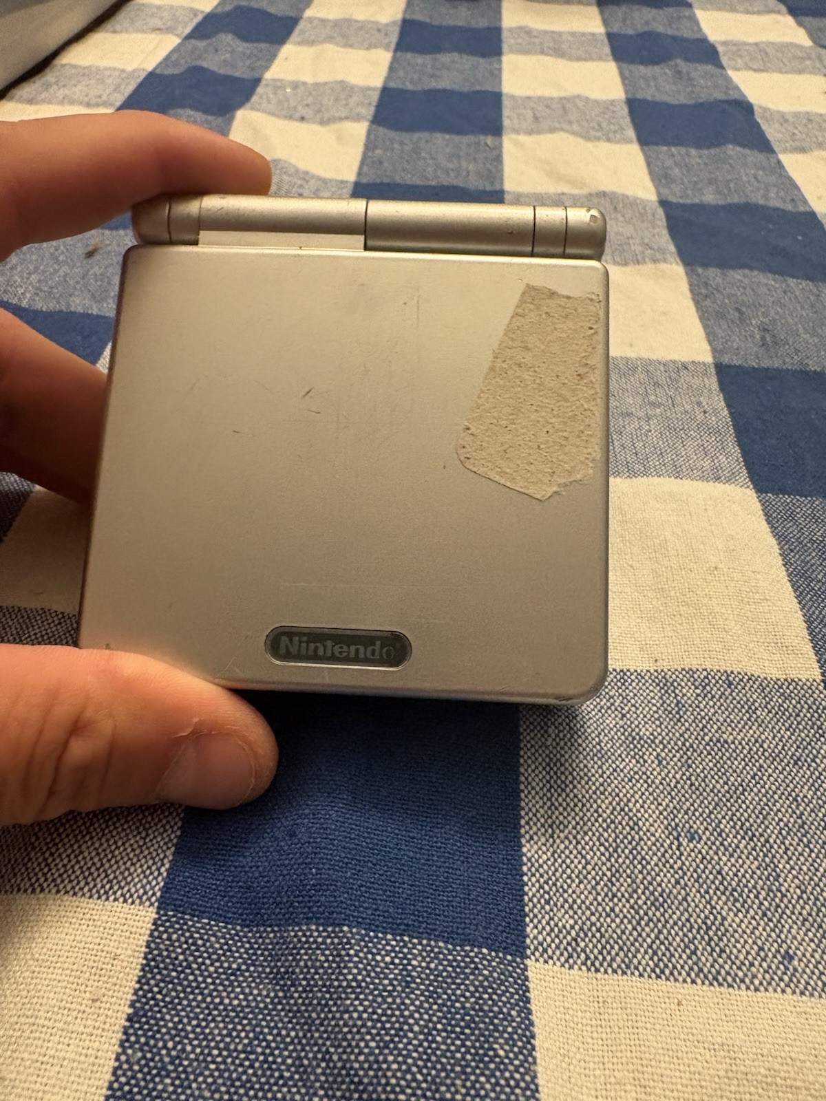 Nintendo Game Boy Advance SP AGS-001 Silver Handheld System w/ Headphone Jack