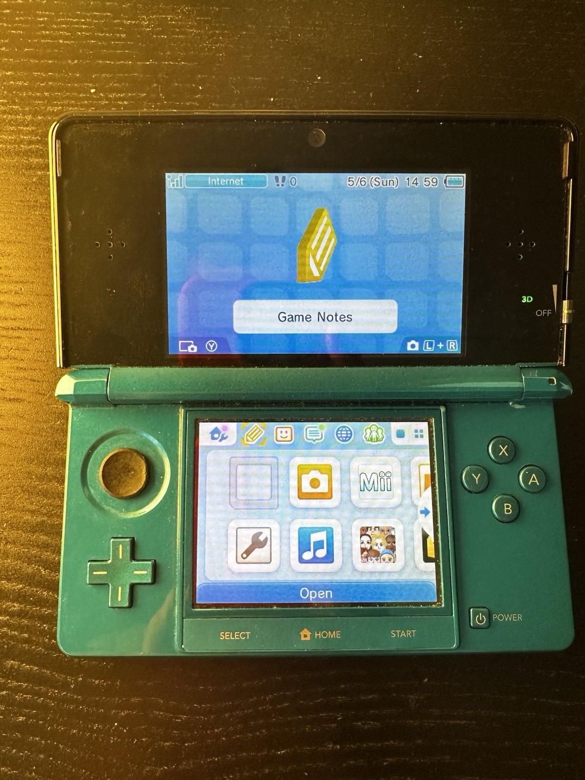 Nintendo 3DS Aqua Blue Handheld System CTR-001 w/ Case – READ Description