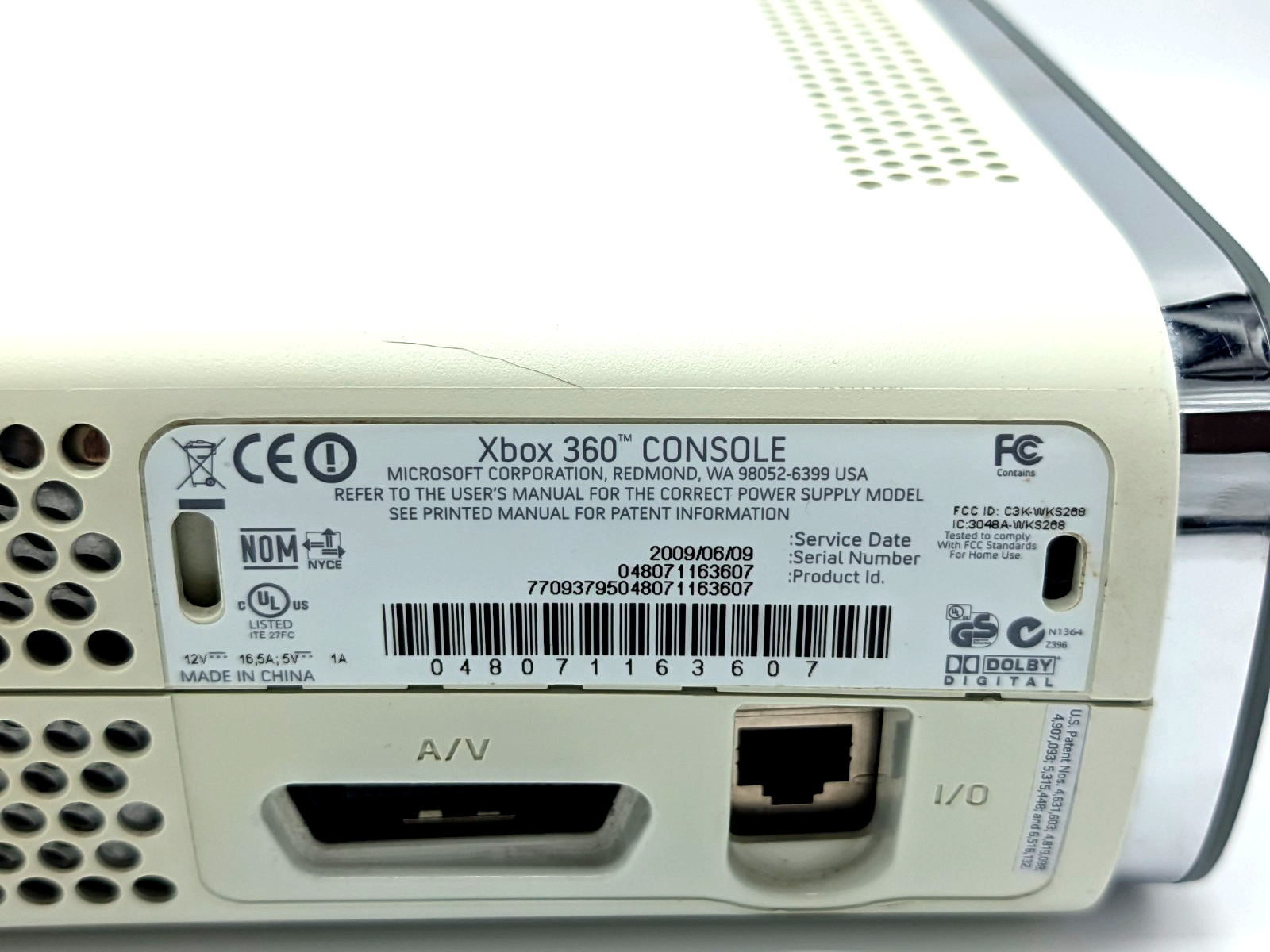 Microsoft Xbox 360 Phat Game Console Only 20GB HDD – Xenon – Cleaned & Repasted