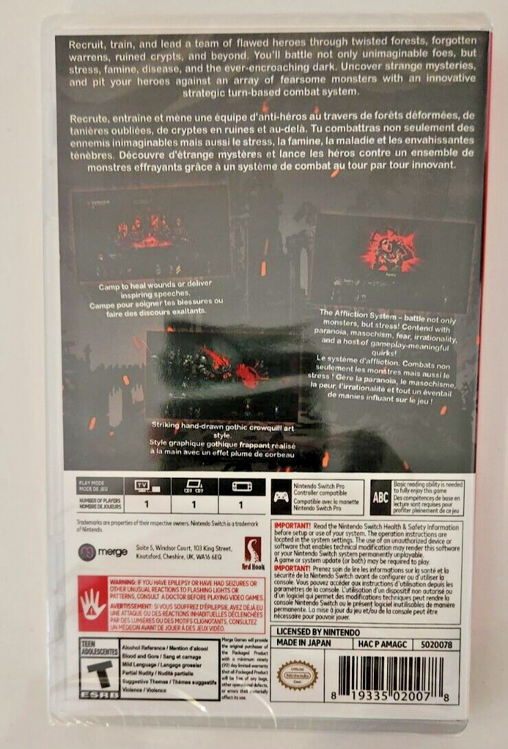 Darkest Dungeon: Ancestral Edition Switch Brand New Game (2018 Strategy RPG)