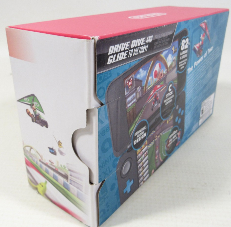 Nintendo 2DS XL Blue Handheld Console Mario Kart 7 Bundle Set – NEW