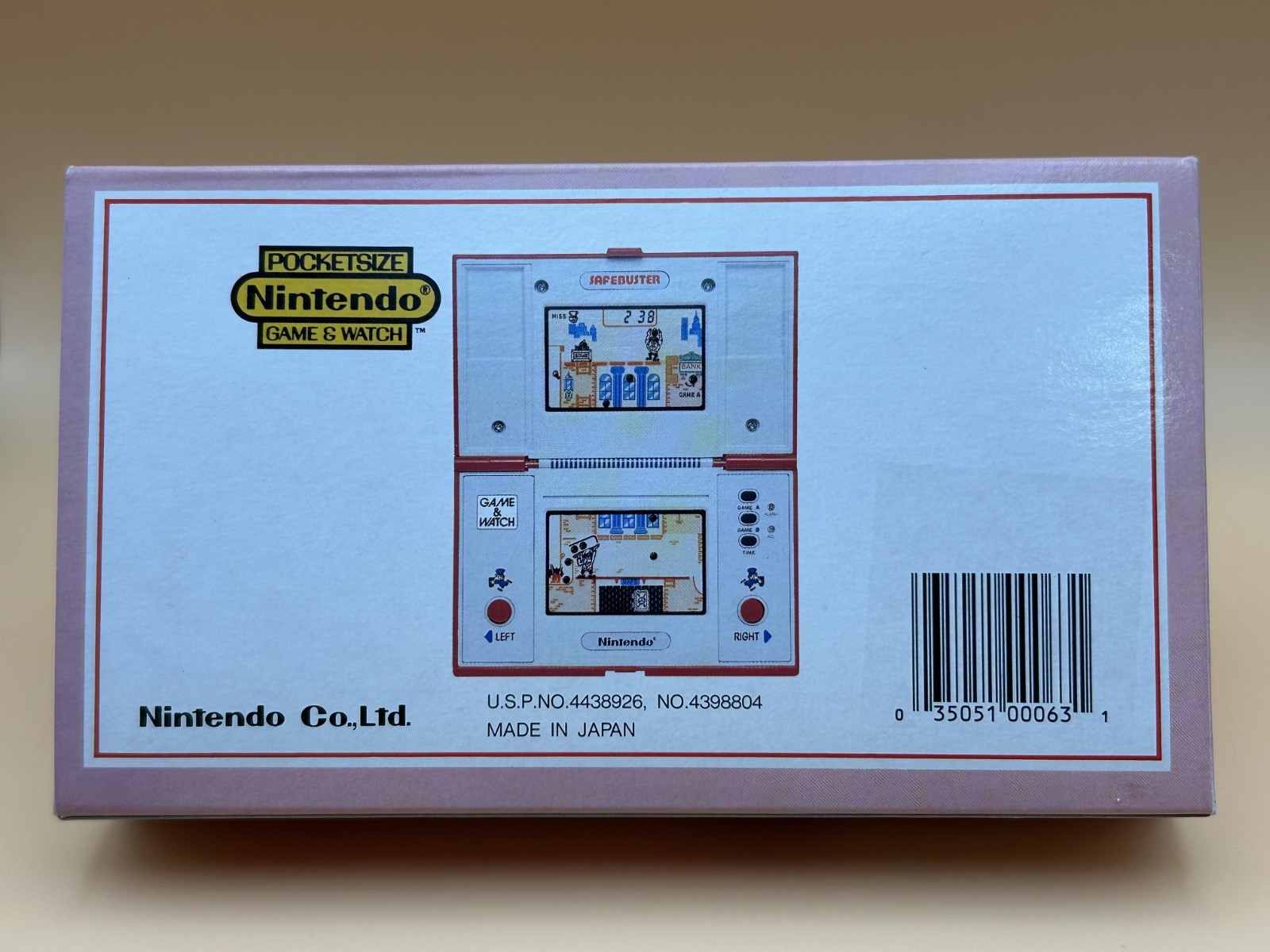 Nintendo Game & Watch SAFE BUSTER JB-63 MIB 1988 MINT IN BOX
