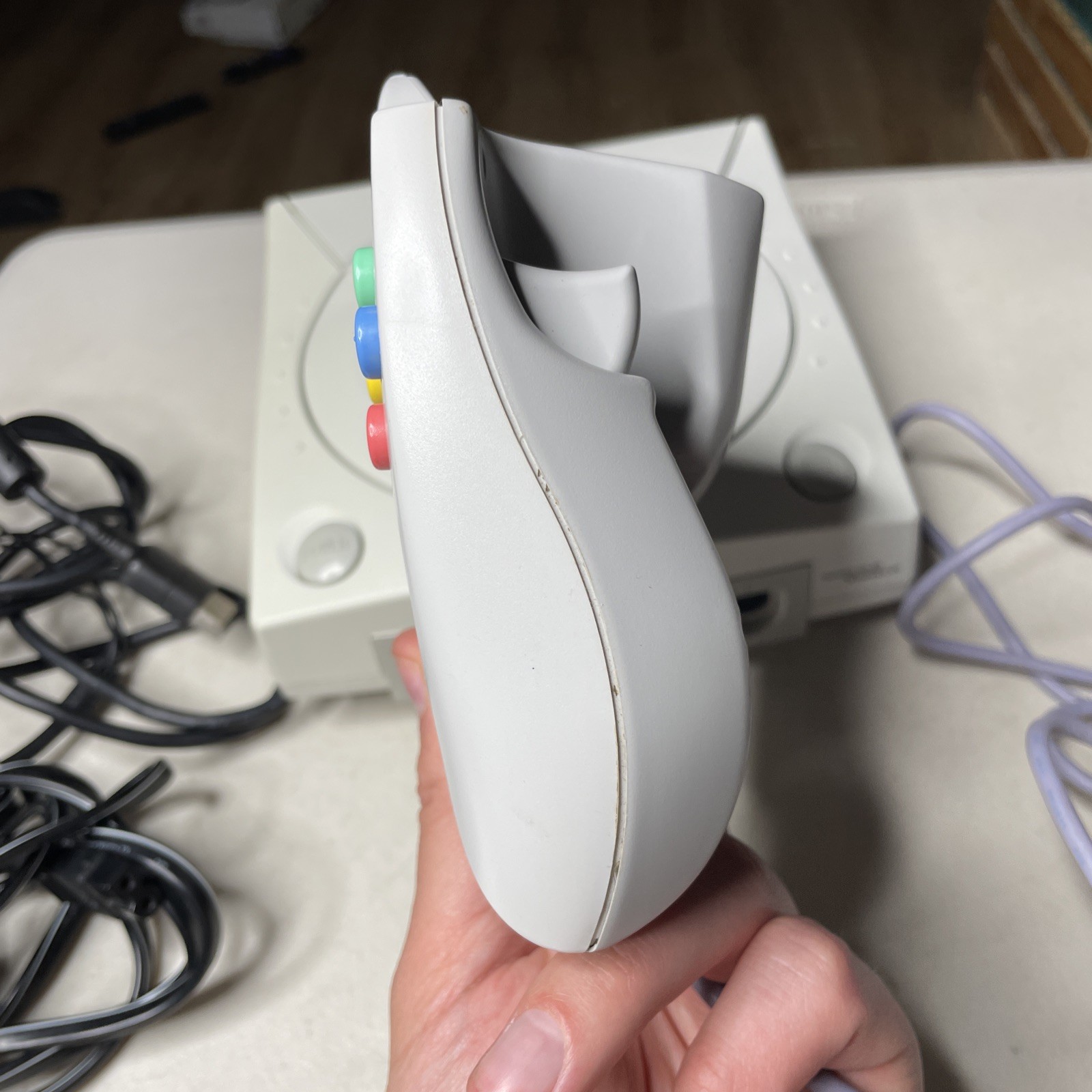 SEGA Dreamcast Console White Hkt-3020 with Controller, Cables, Tested Works