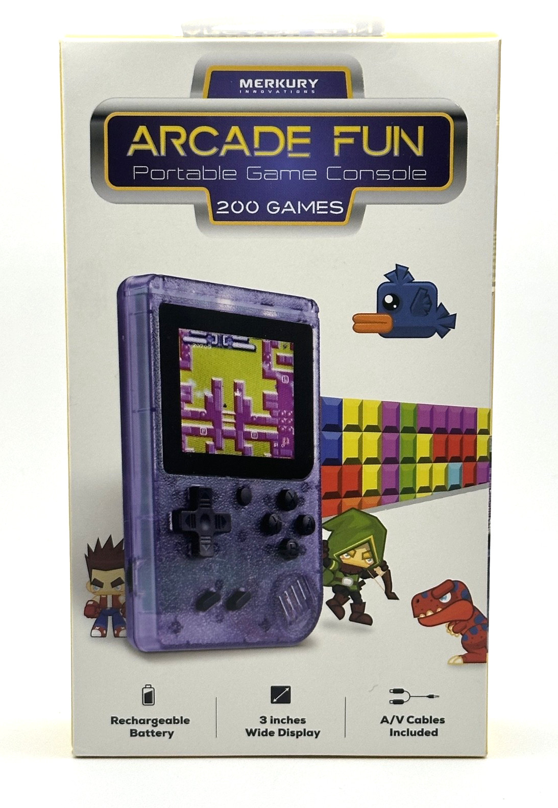 Arcade Fun Portable Game Console Merkury Innovations 200 Games Sealed NIB