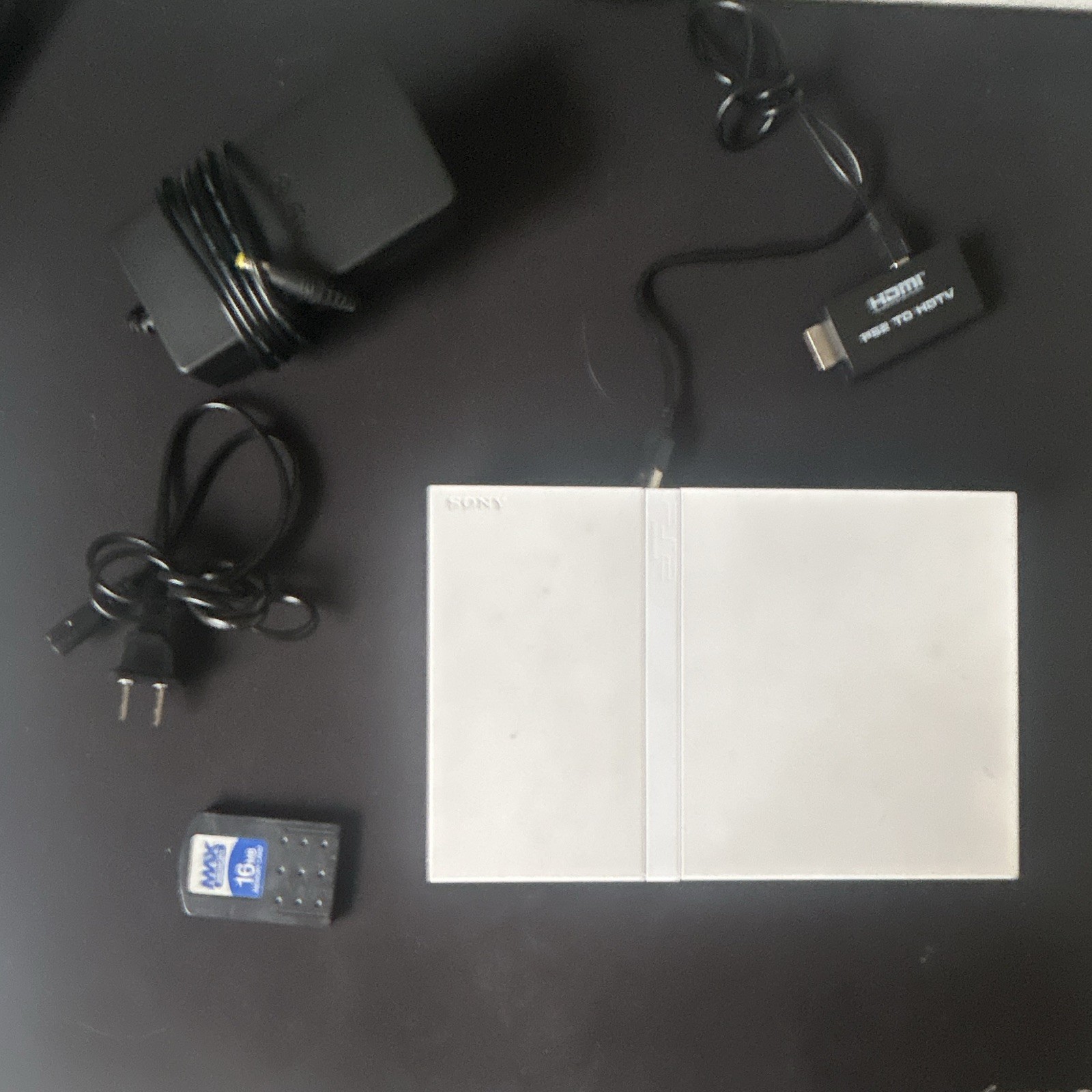Sony PlayStation 2 Slim SCPH-79001 White NTSC-U/C HDMI Adapter 16MB Card