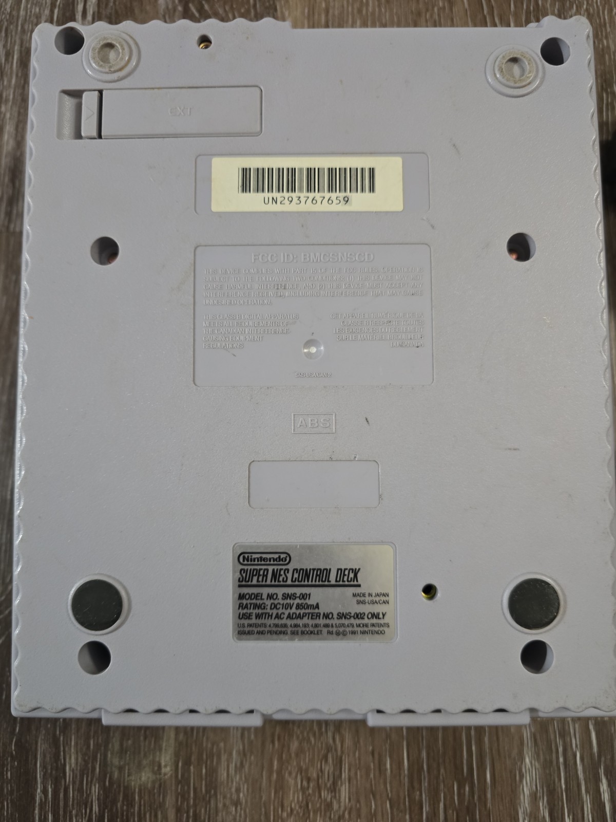 VTG Super Nintendo SNES Console 1 Controllers, Power Supply & RF Switch Tested