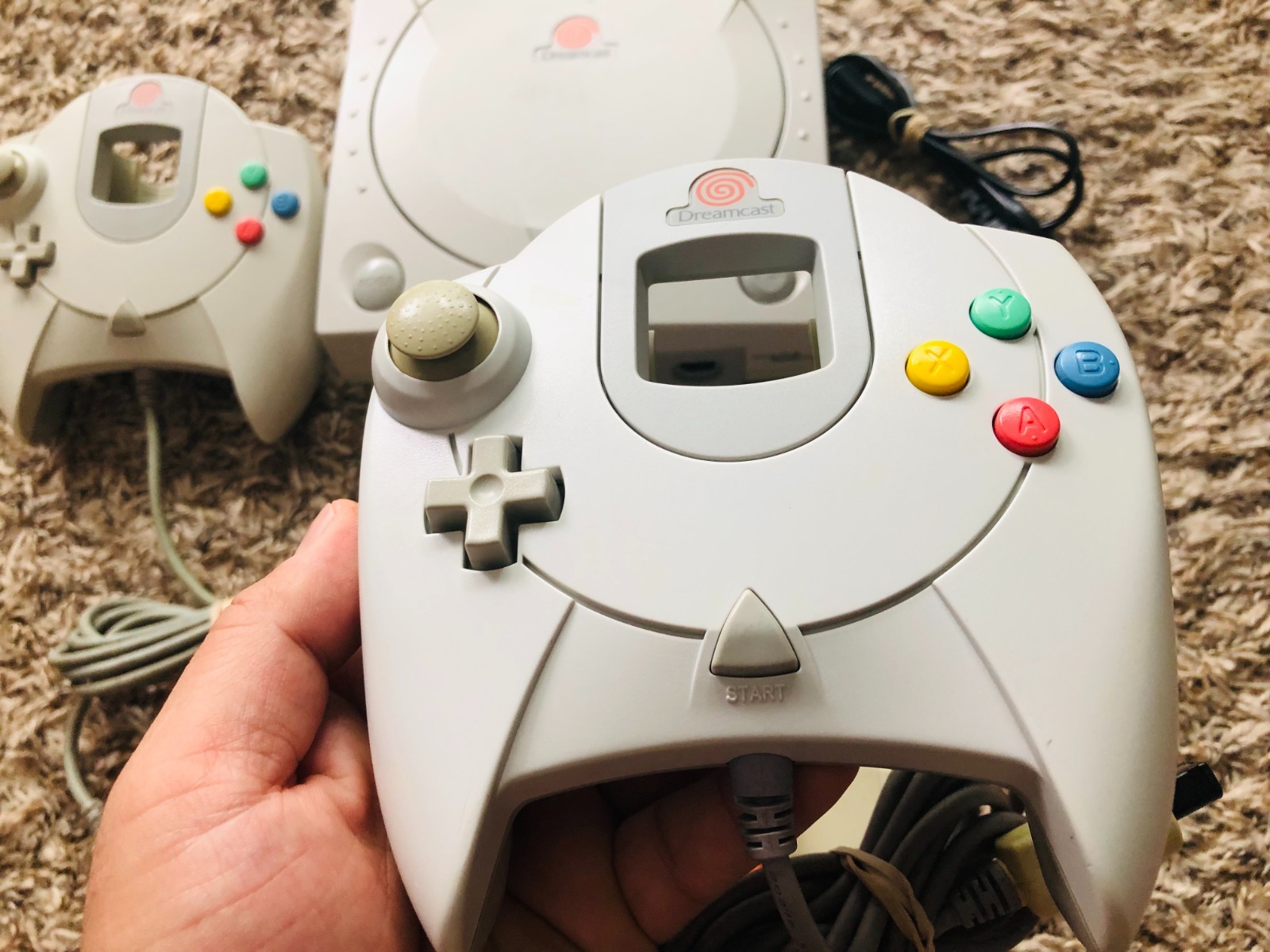 Sega Dreamcast Console System HKT-3020 With 2 Controllers & Memory Card TESTED4!