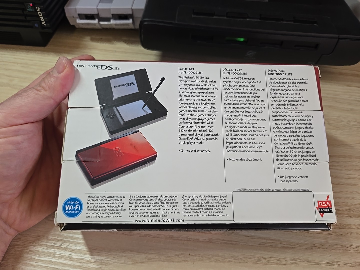 Nintendo DS Lite Crimson Handheld System – Red/Black – GBA Port NOT Working