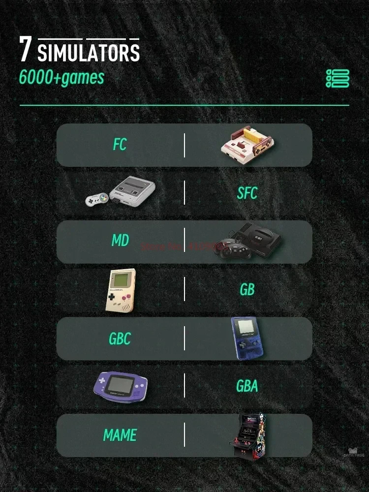 SF2000 3inch IPS Screen Handheld Portable Video Game Console Built-in 7000 Games