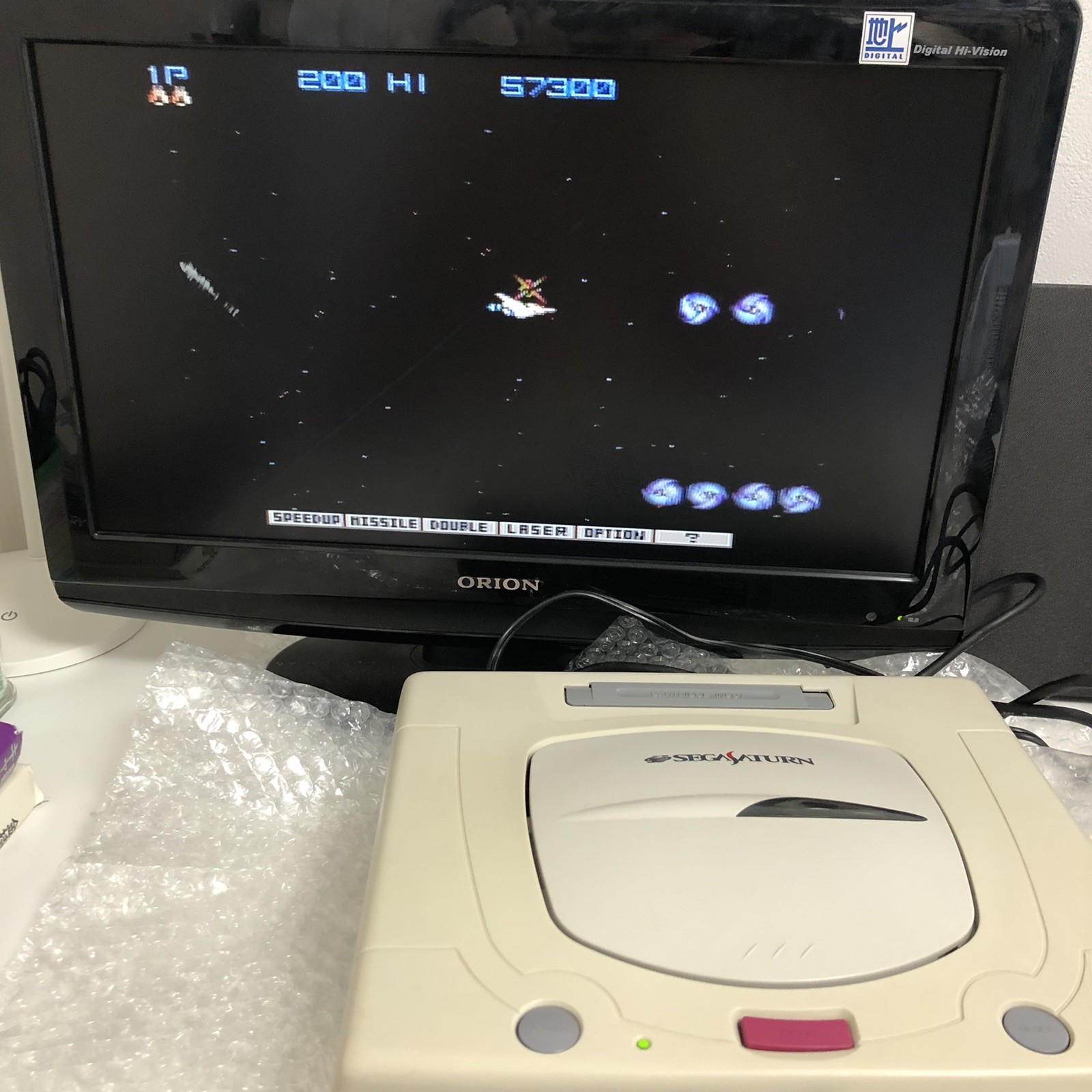 SEGA Saturn SS Console W/Controller White HST-3220 tested Japanese