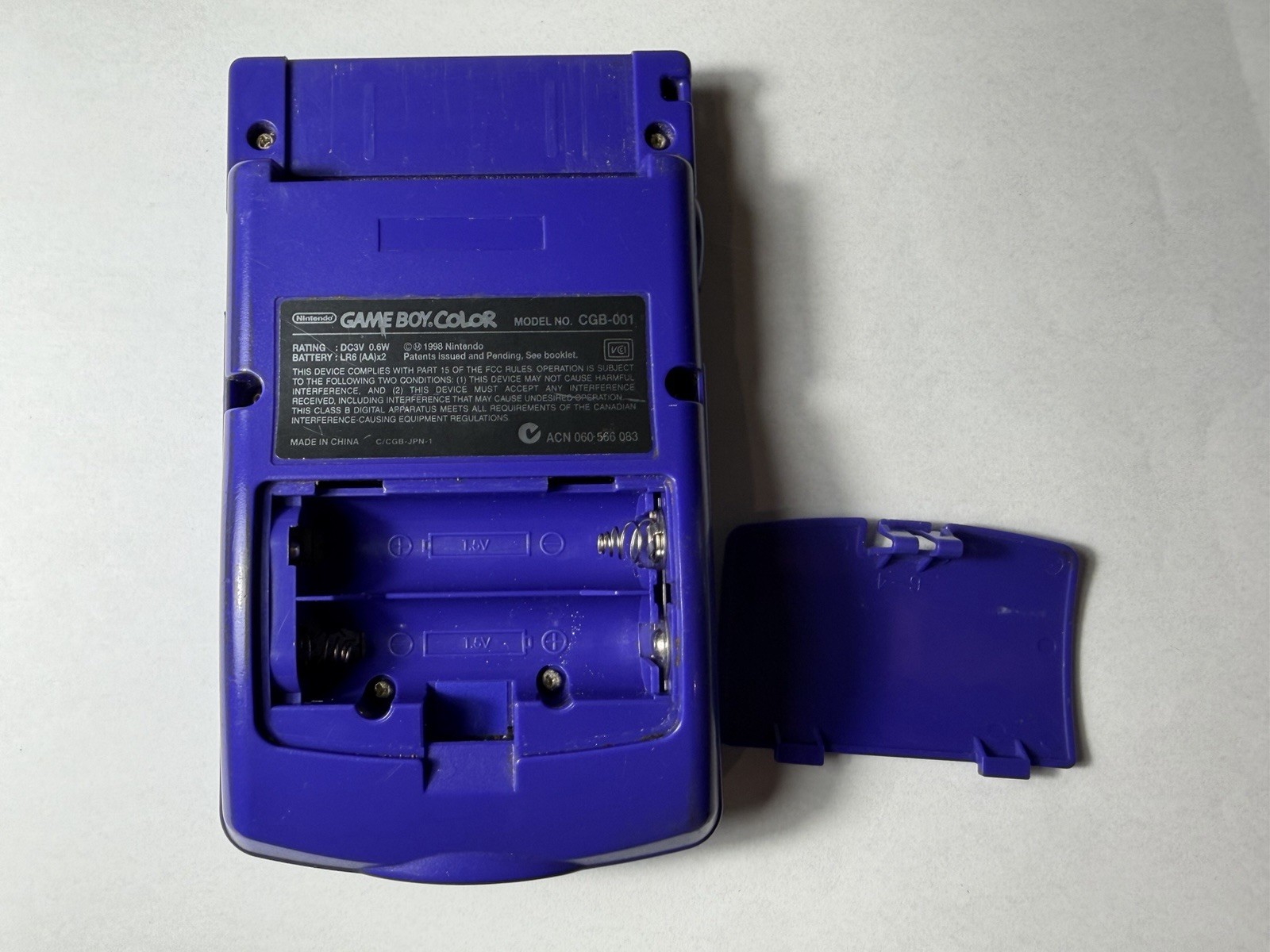 Nintendo Game Boy Color CGB-001 Purple Handheld, Color Screen – No Power