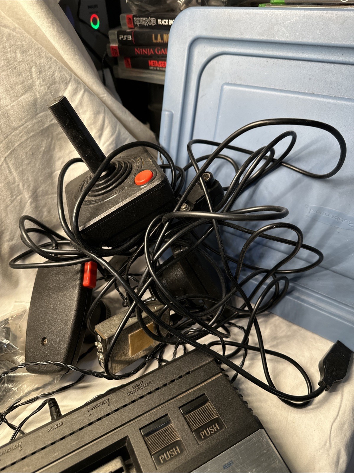 Atari 2600 Jr. Rainbow Console Bundle tested working Complete vintage classic