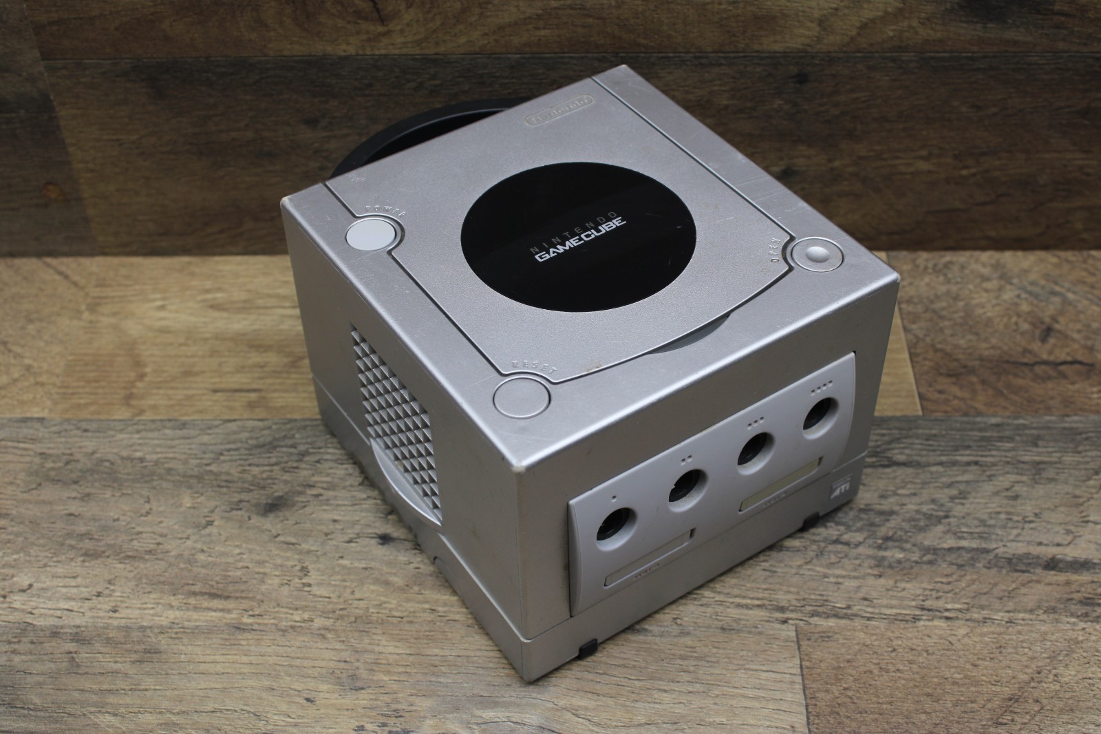 Nintendo GameCube Platinum Silver DOL-001 USA | Console Only – Tested Discolored
