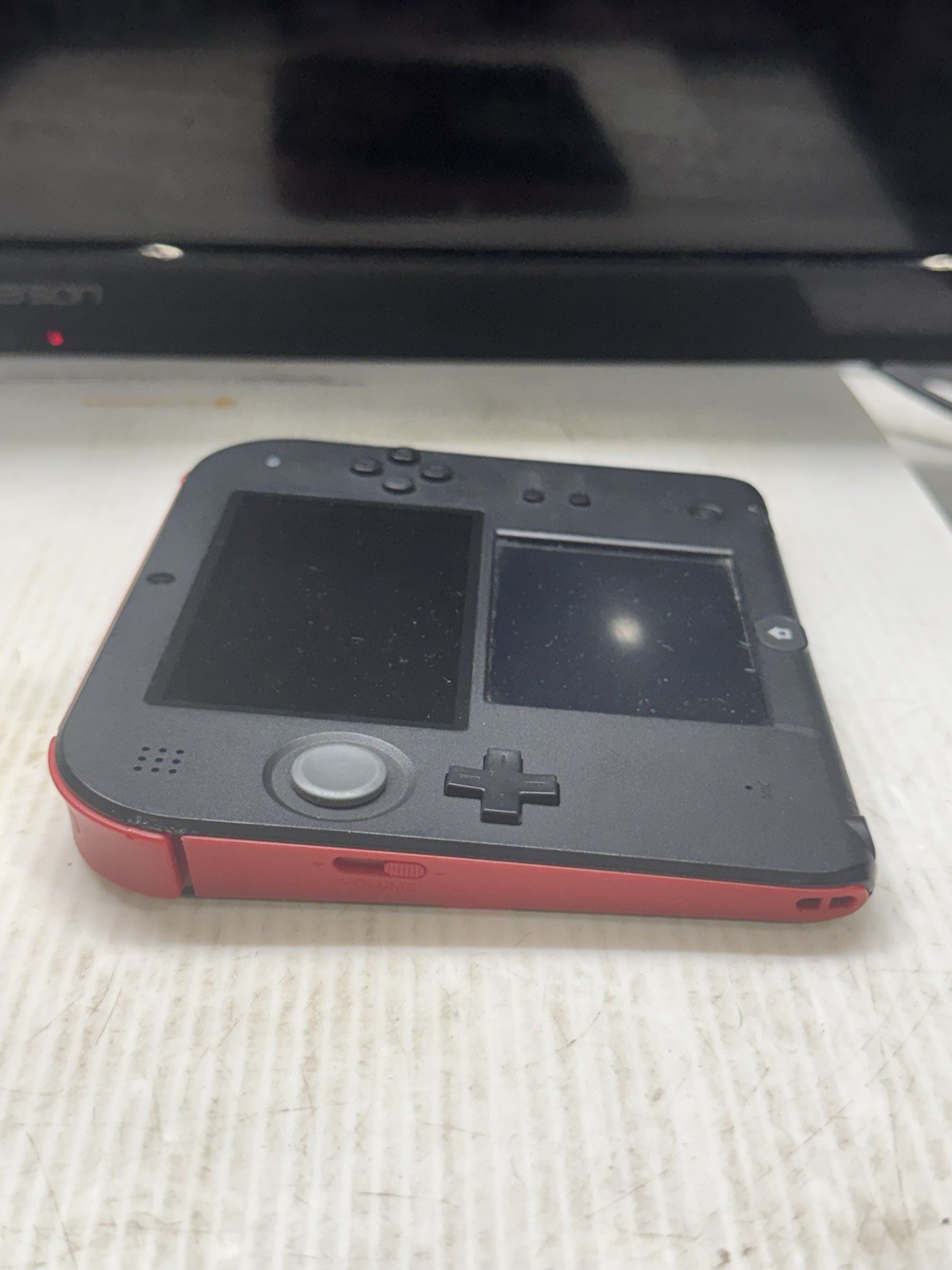 Nintendo 2DS Crimson Red Handheld System – Red/Black – Tested/Works