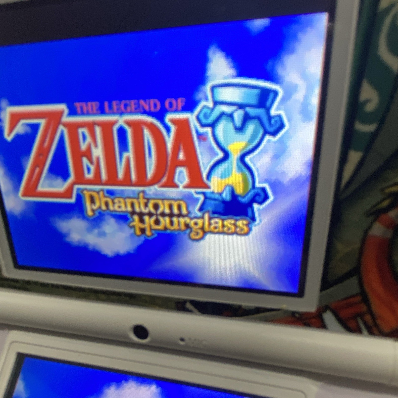 Nintendo DSi Zelda Phantom Hourglass Sticker White/Blue Wi-Fi NTSC-U/C 2007