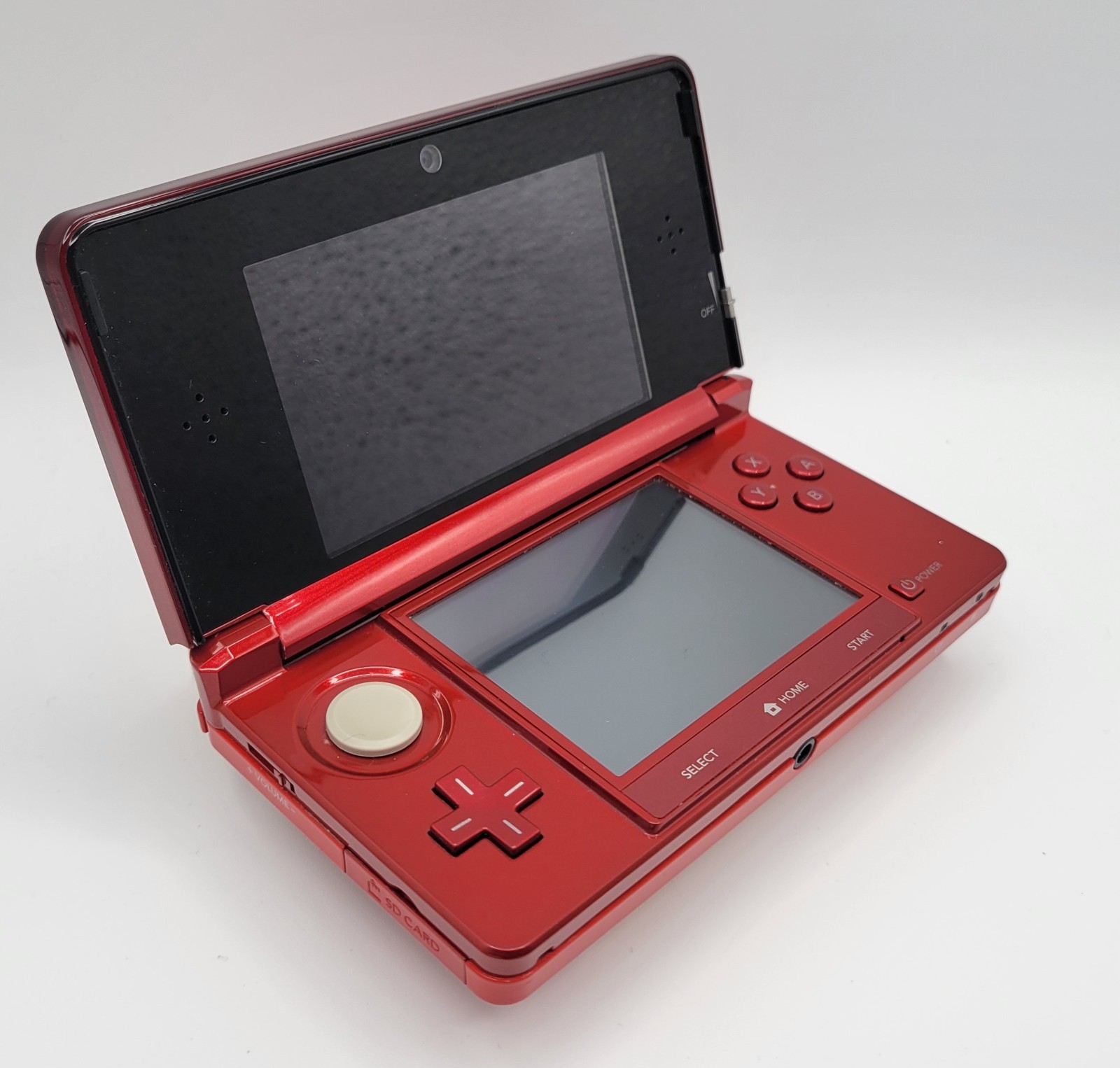 Nintendo 3DS Red Bundle with (10) Games Charger Tested Mario Pokemon Yoshi