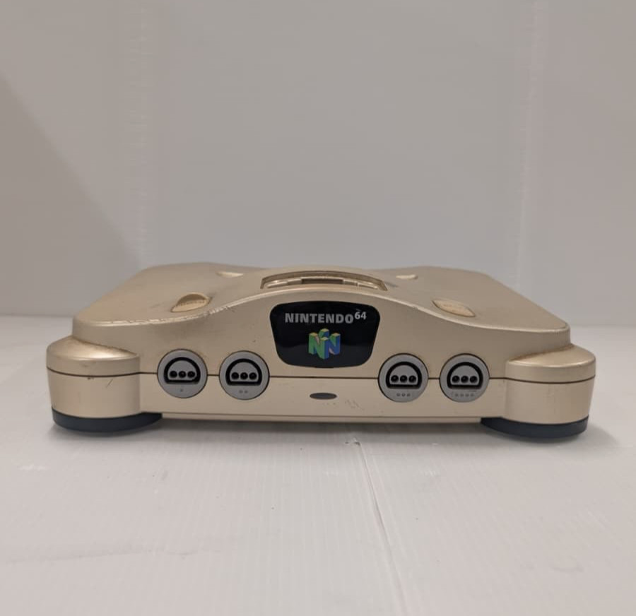 Gold Nintendo 64 Console only N64 Made in Japan Tested condition issues