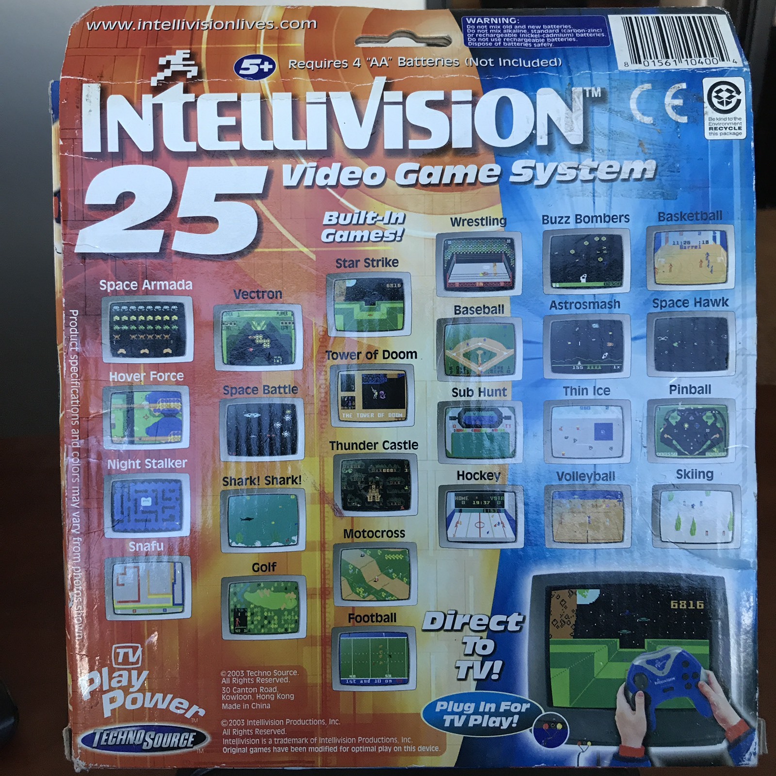 INTELLIVISION VIDEO GAME SYSTEM Plug and Play WITH 25 BUILT-IIN GAMES