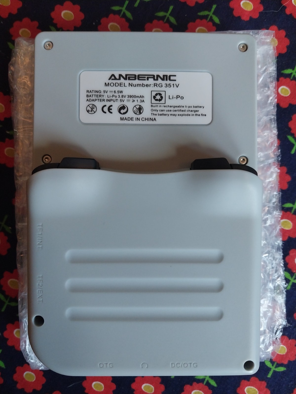 ANBERNIC RG351V Handheld System Gray/Black NO SD CARD