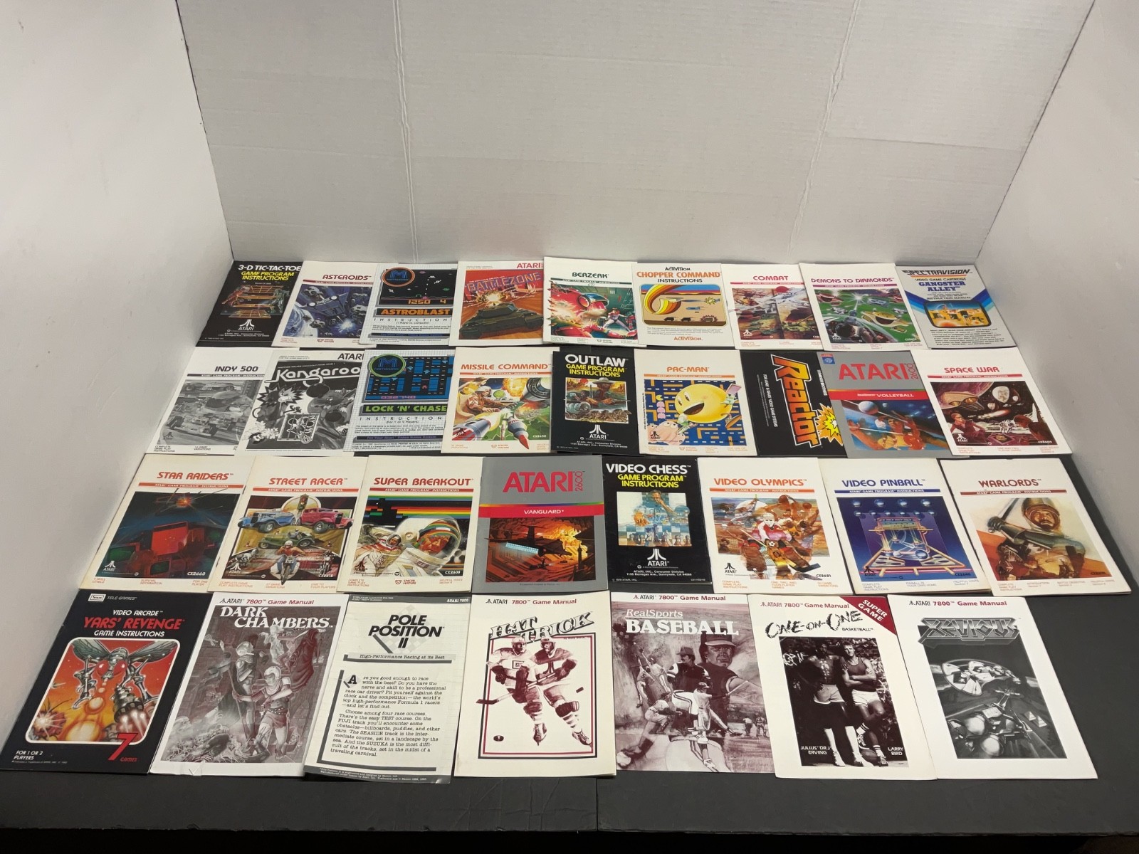 ATARI 7800 Pro System Console 34 Games and Manuals Tested Working