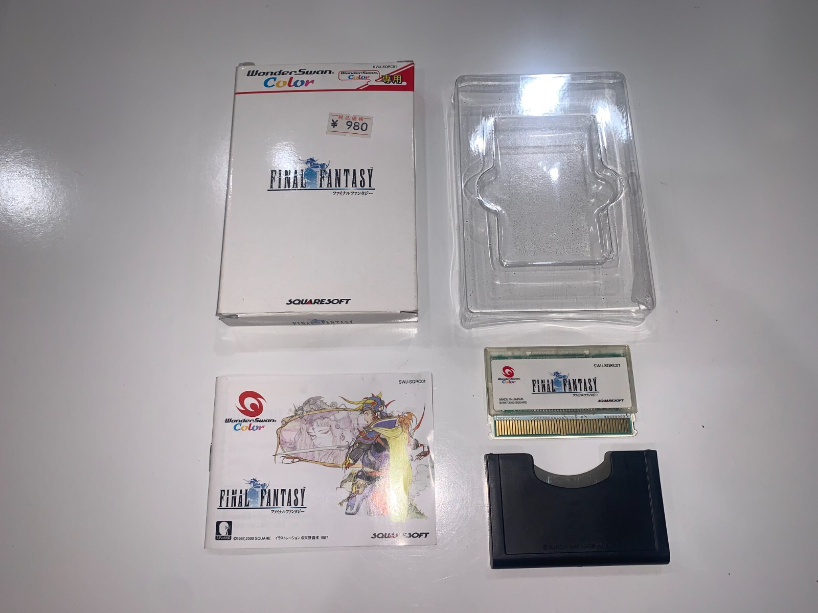 BANDAI WonderSwan Violet Blue SwanCrystal Complete in Box + Final Fantasy CIB #2