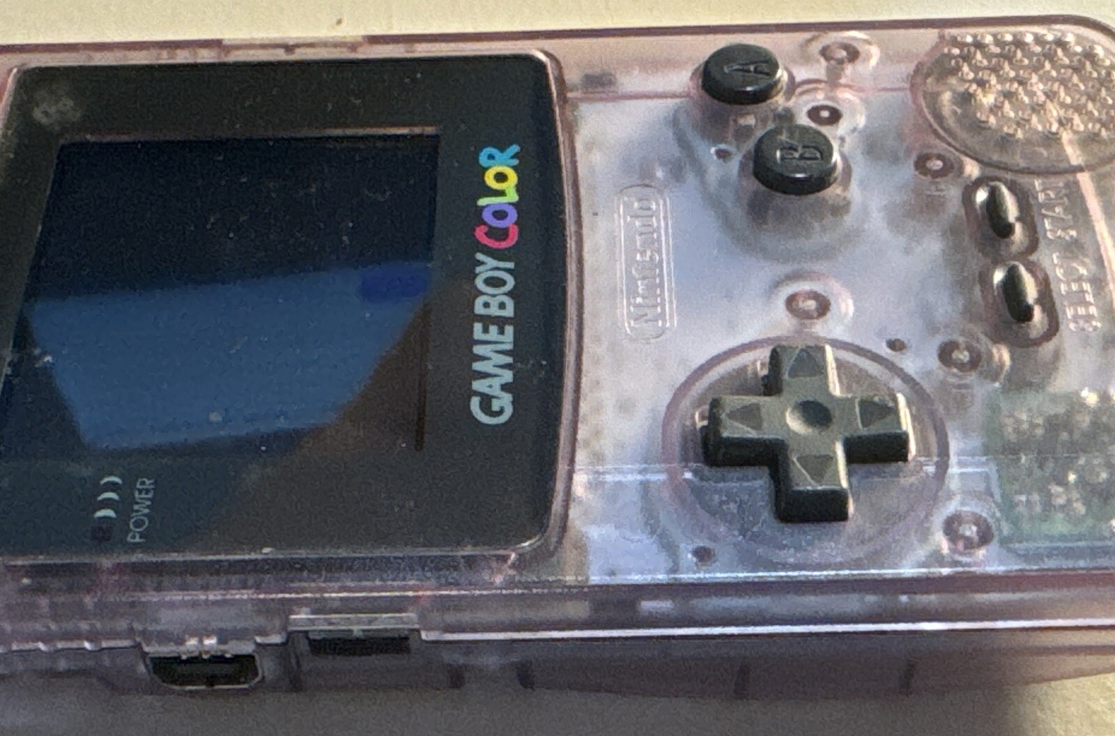 Nintendo Game Boy Color Atomic Purple Clear System Handheld Console CGB-001