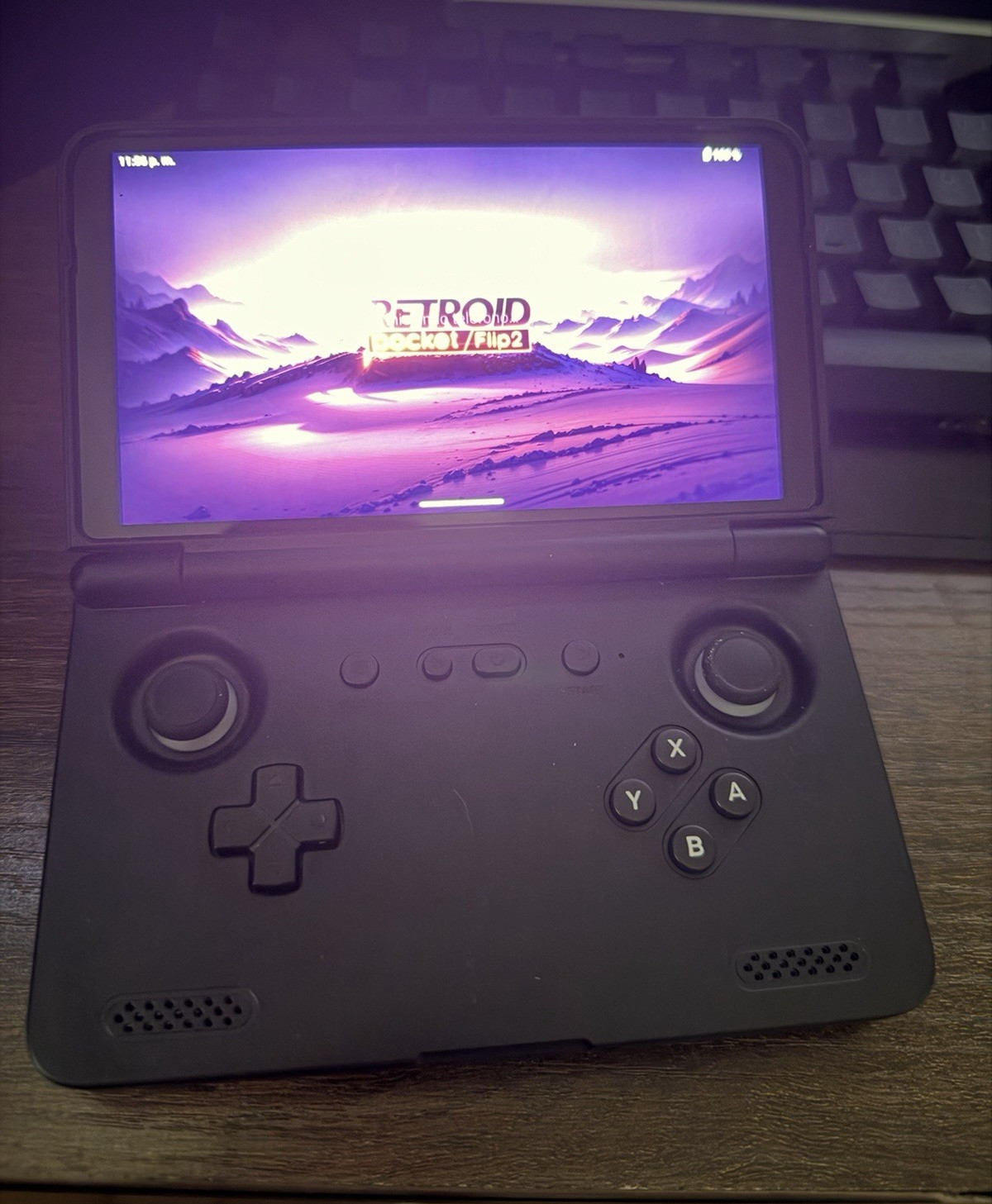 Retroid Pocket Flip 2 Black Android Handheld 720p Wi-Fi Region Free